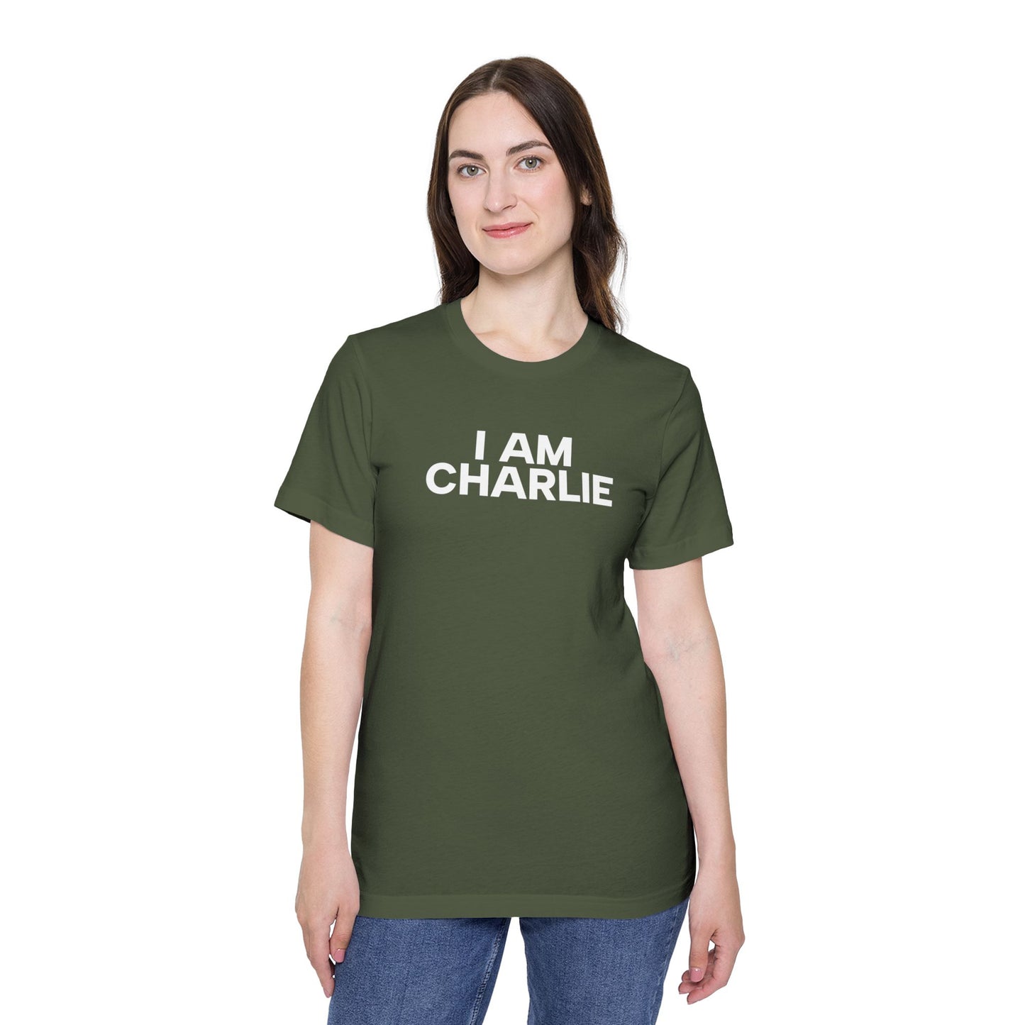 Made In USA I AM CHARLIE White Font Unisex T-Shirt