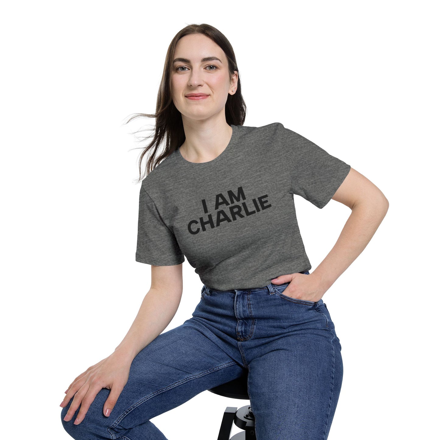 Made In USA I AM CHARLIE Black Font Unisex T-Shirt