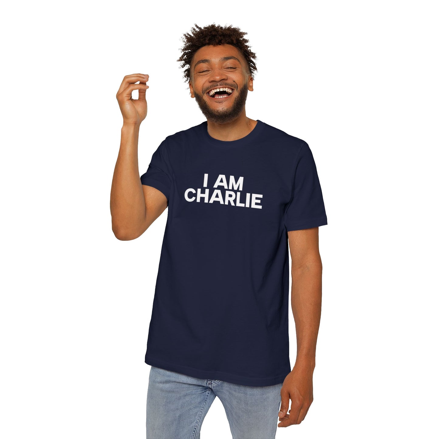 Made In USA I AM CHARLIE White Font Unisex T-Shirt