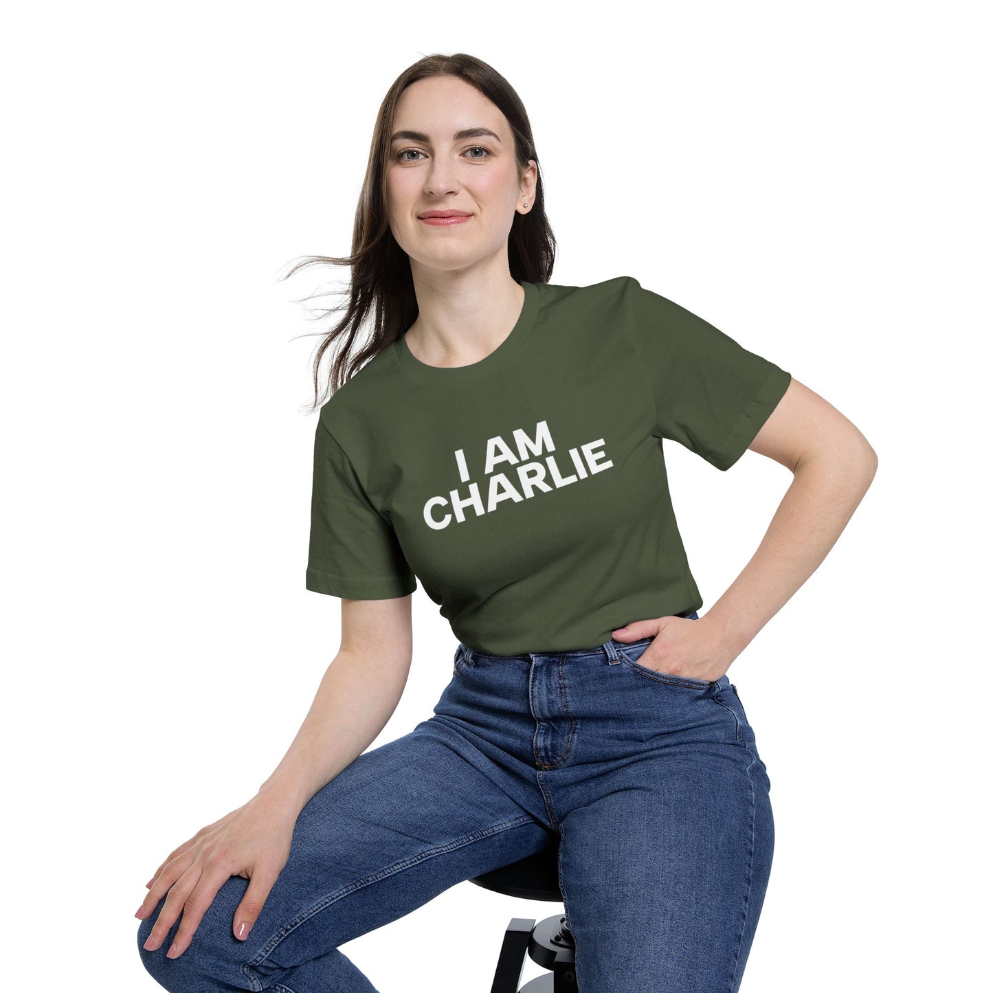 Made In USA I AM CHARLIE White Font Unisex T-Shirt