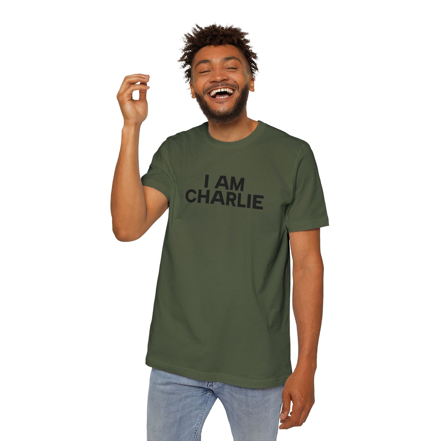 Made In USA I AM CHARLIE Black Font Unisex T-Shirt
