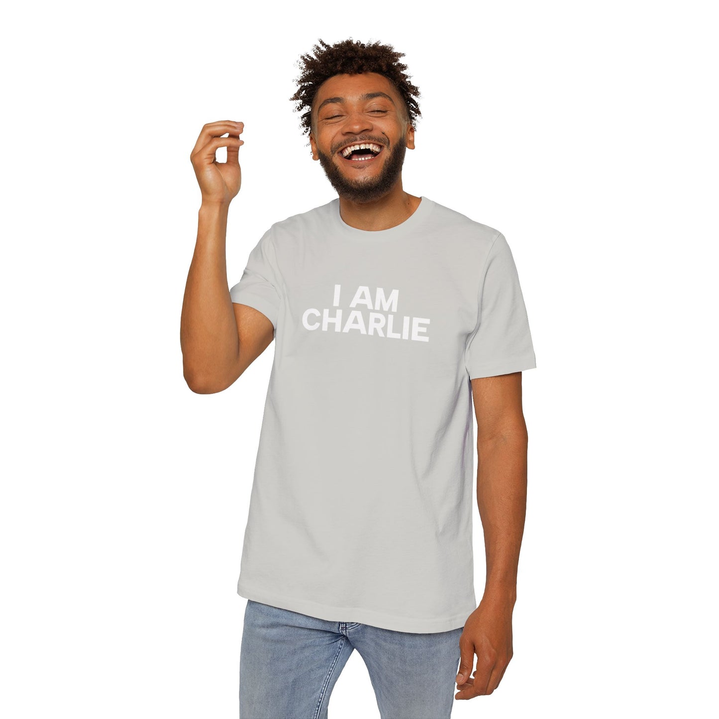 Made In USA I AM CHARLIE White Font Unisex T-Shirt