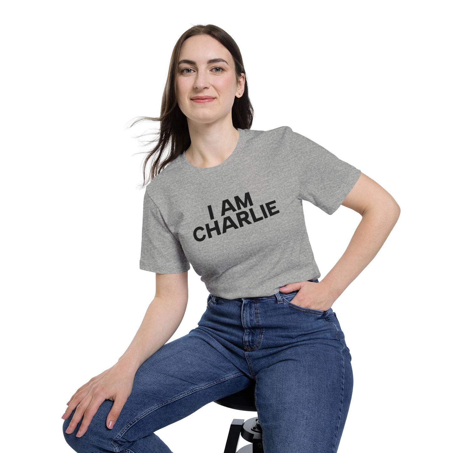 Made In USA I AM CHARLIE Black Font Unisex T-Shirt