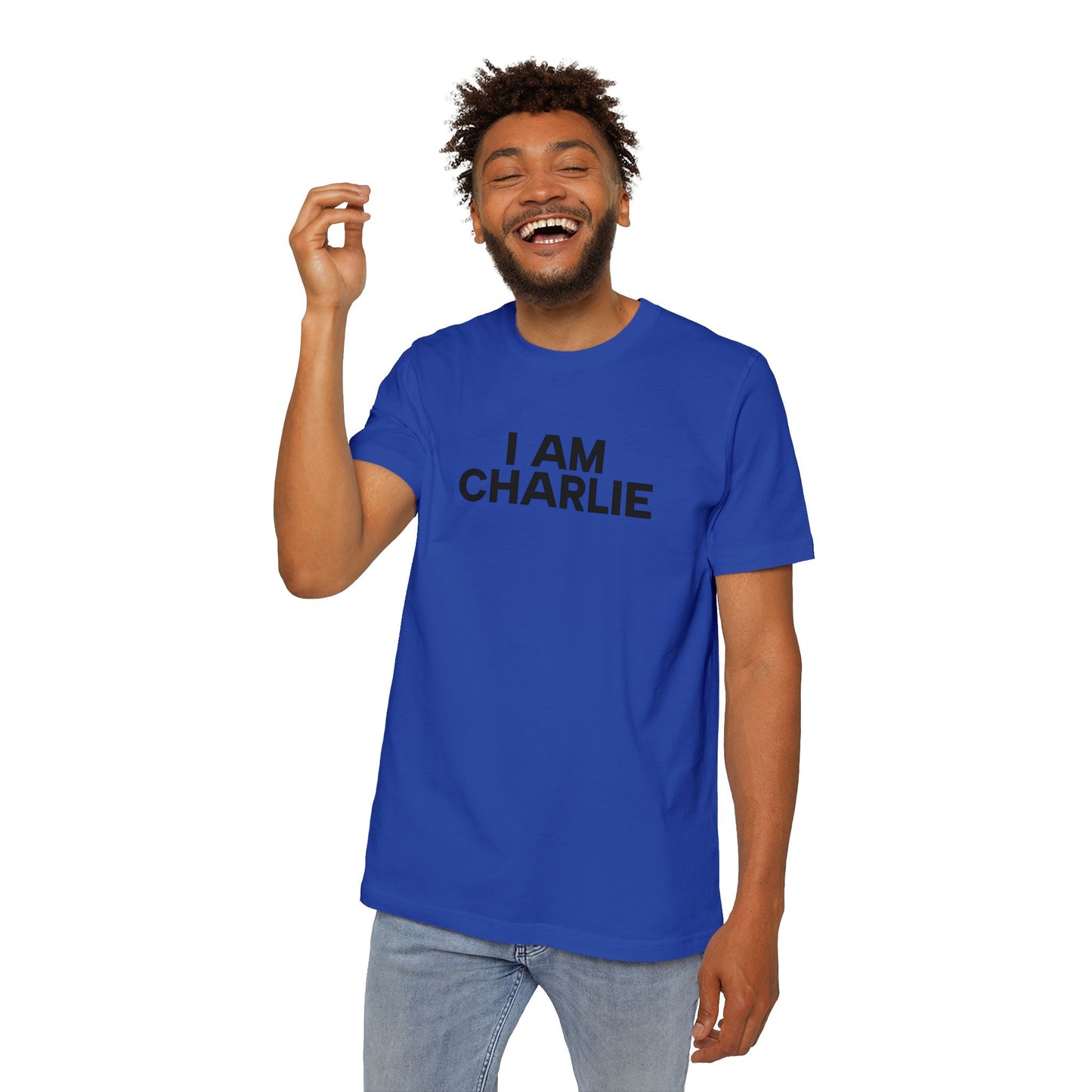 Made In USA I AM CHARLIE Black Font Unisex T-Shirt