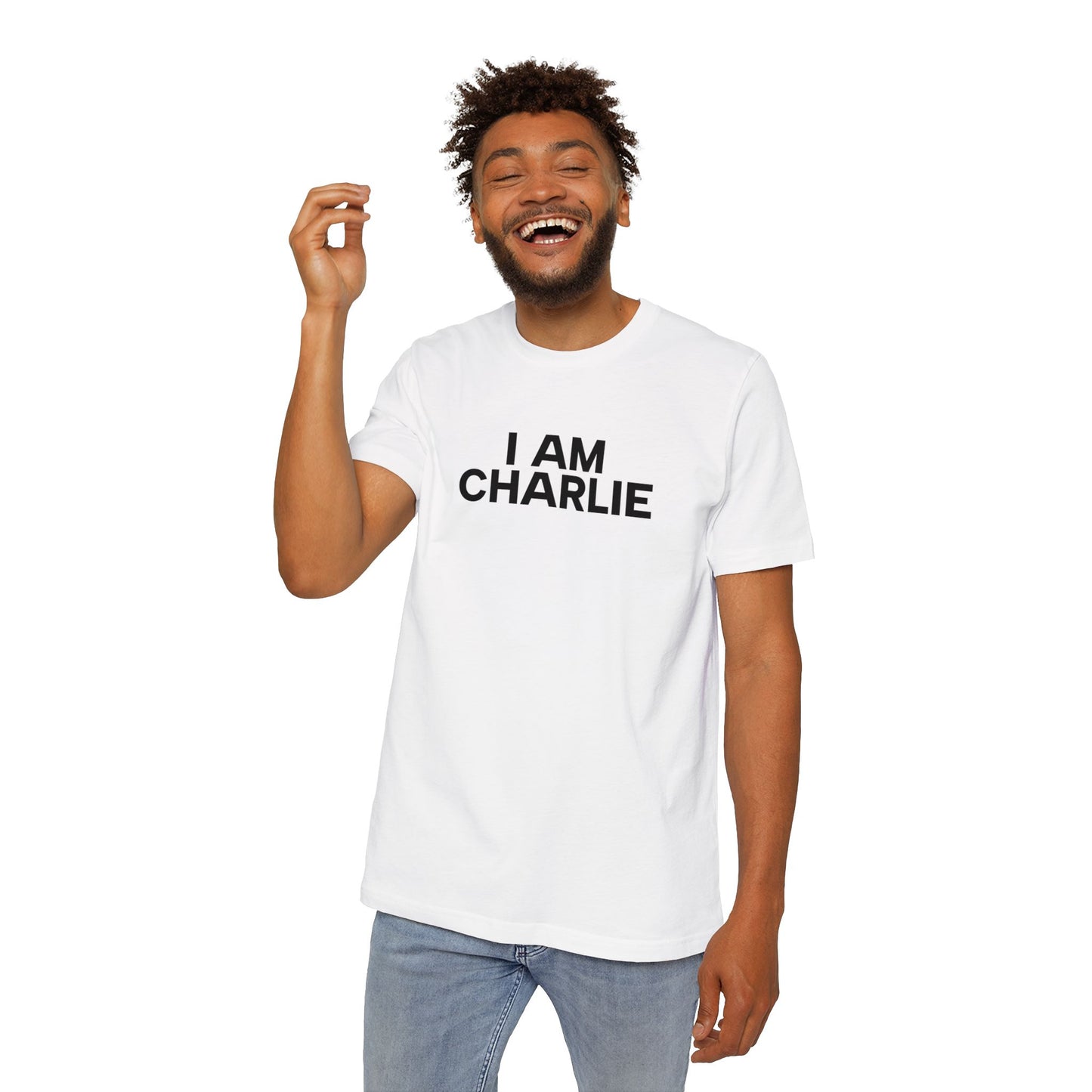 Made In USA I AM CHARLIE Black Font Unisex T-Shirt
