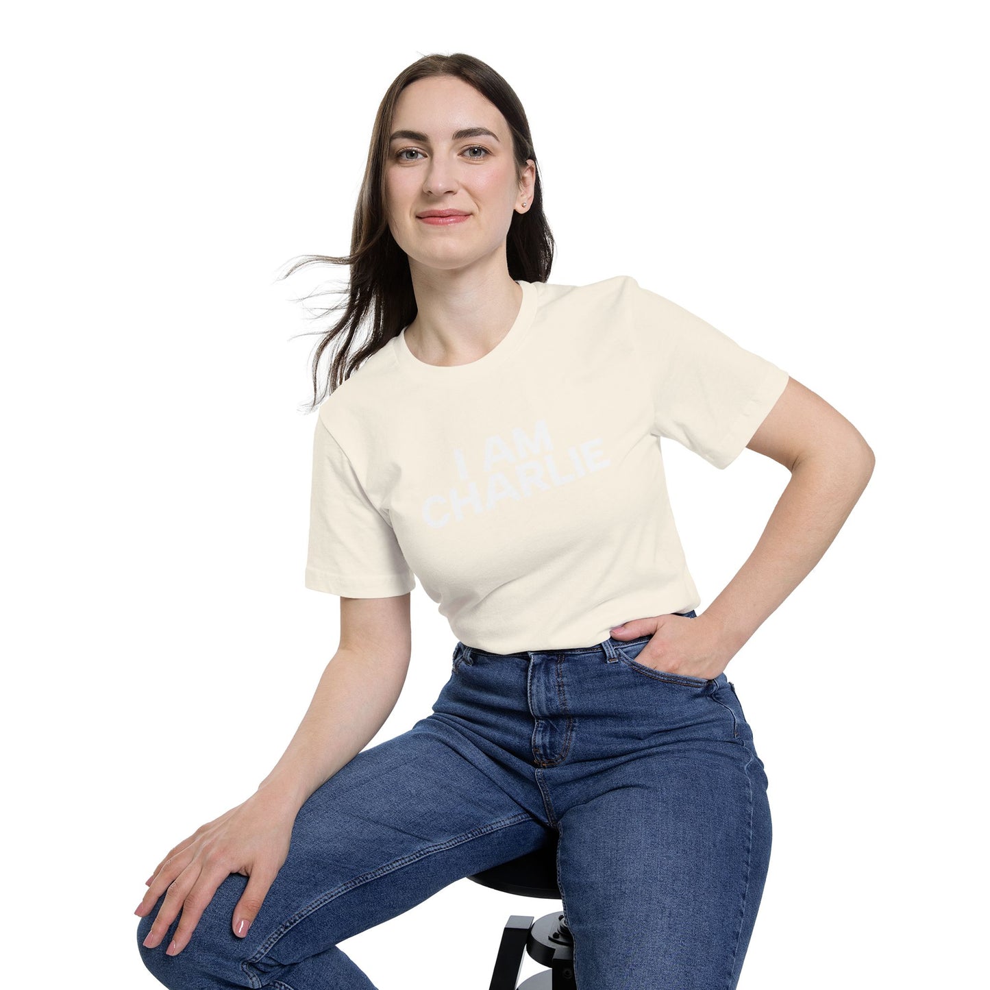 Made In USA I AM CHARLIE White Font Unisex T-Shirt