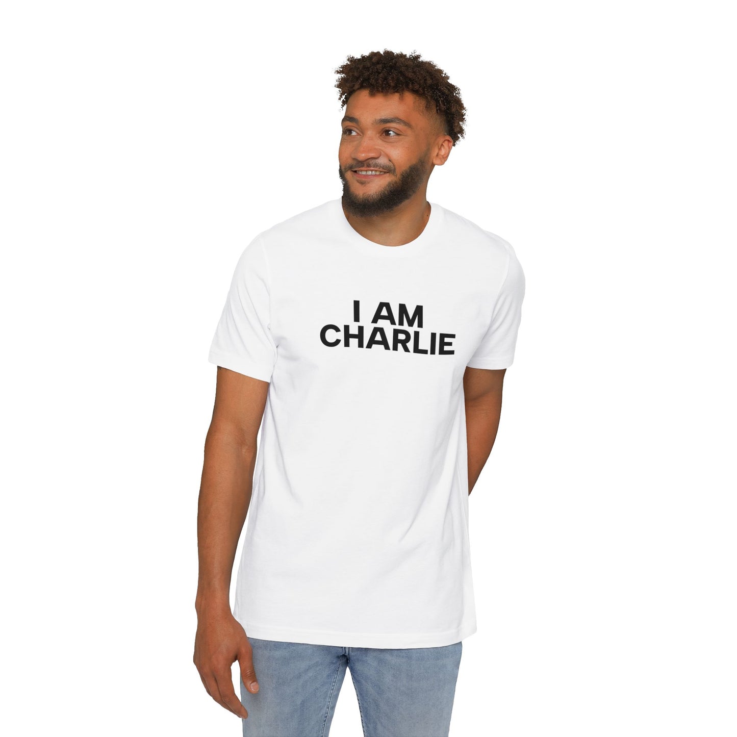 Made In USA I AM CHARLIE Black Font Unisex T-Shirt