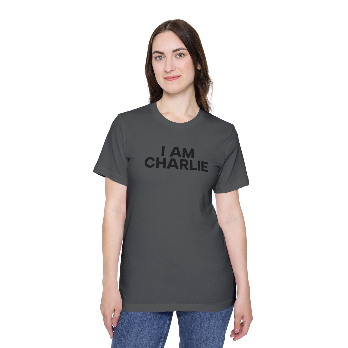 Made In USA I AM CHARLIE Black Font Unisex T-Shirt
