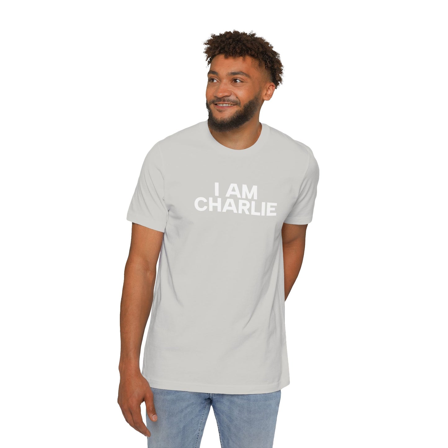 Made In USA I AM CHARLIE White Font Unisex T-Shirt