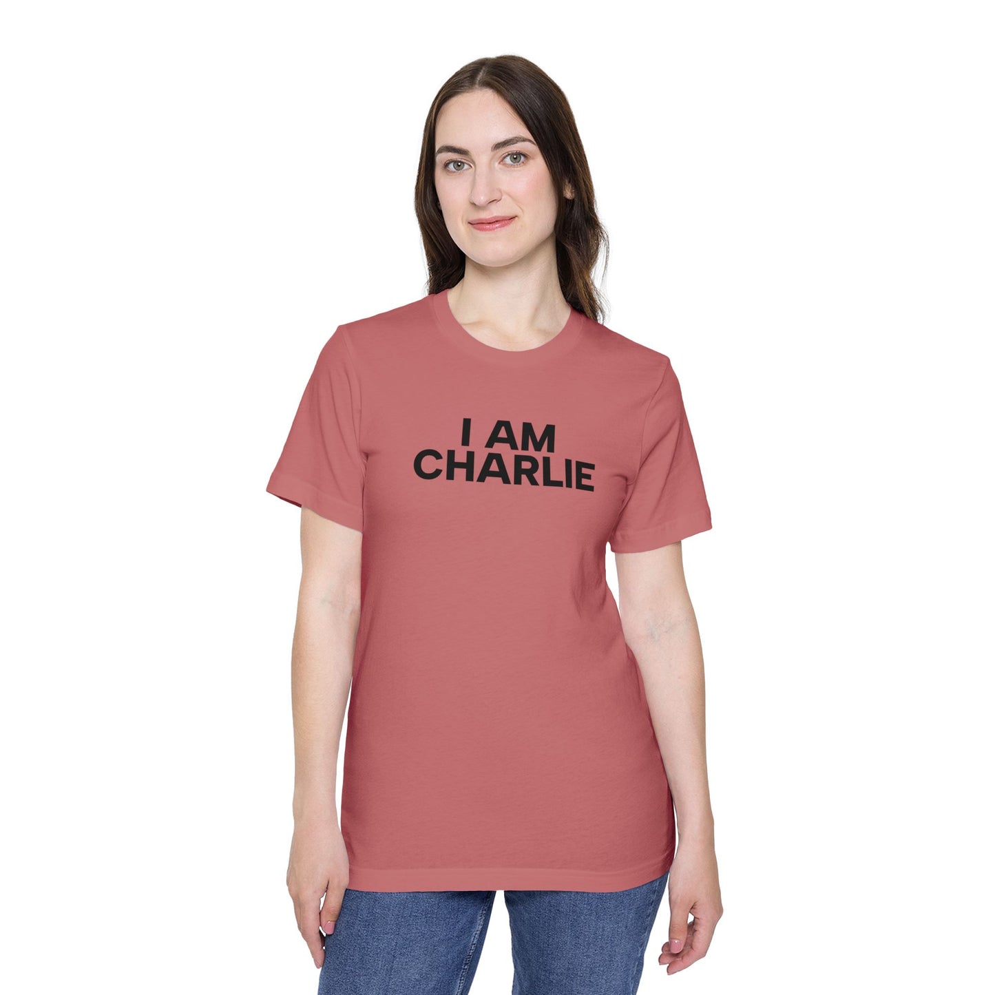 Made In USA I AM CHARLIE Black Font Unisex T-Shirt