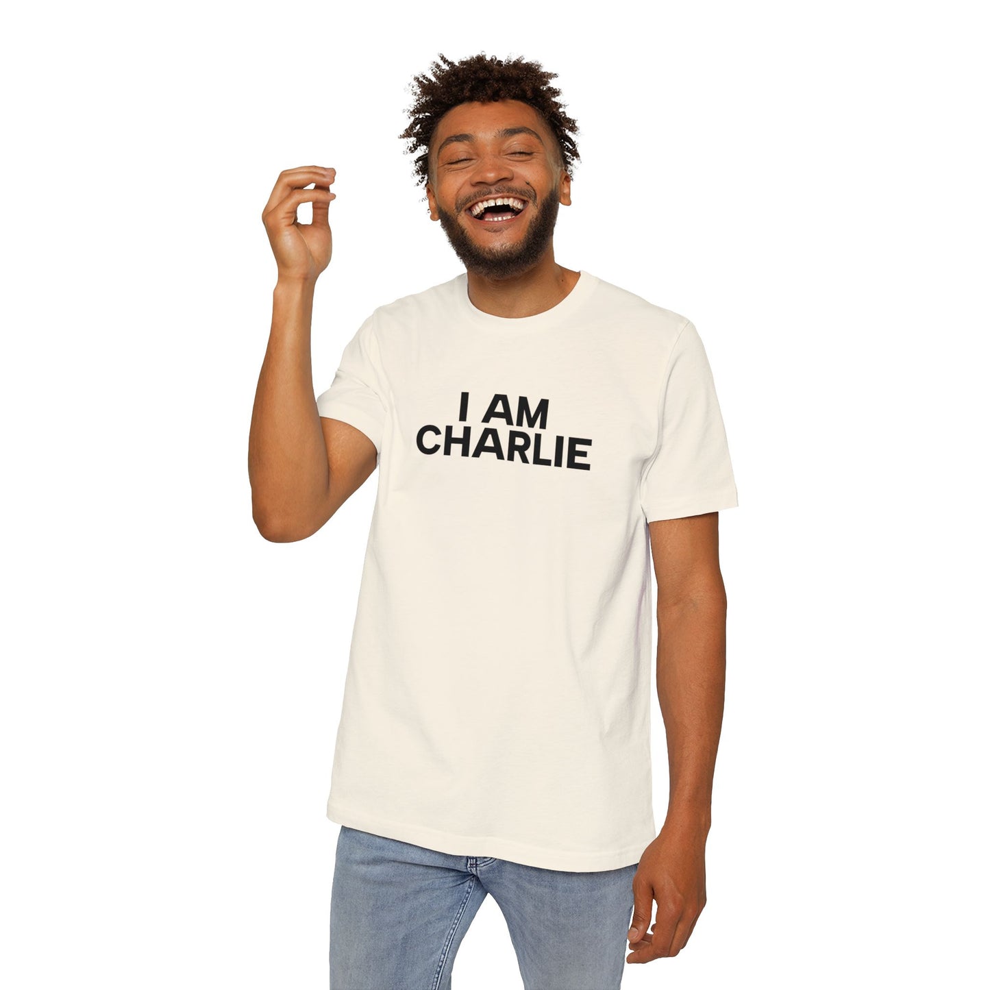 Made In USA I AM CHARLIE Black Font Unisex T-Shirt
