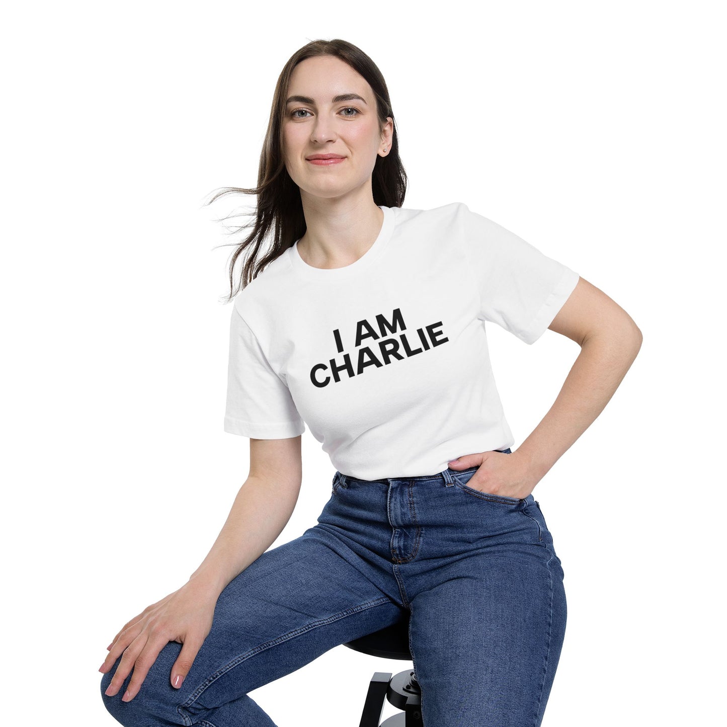 Made In USA I AM CHARLIE Black Font Unisex T-Shirt