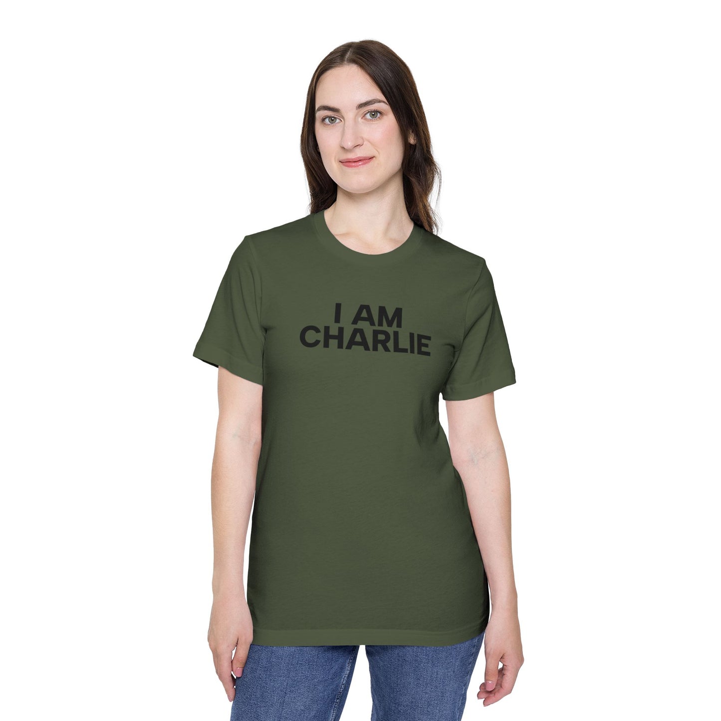 Made In USA I AM CHARLIE Black Font Unisex T-Shirt