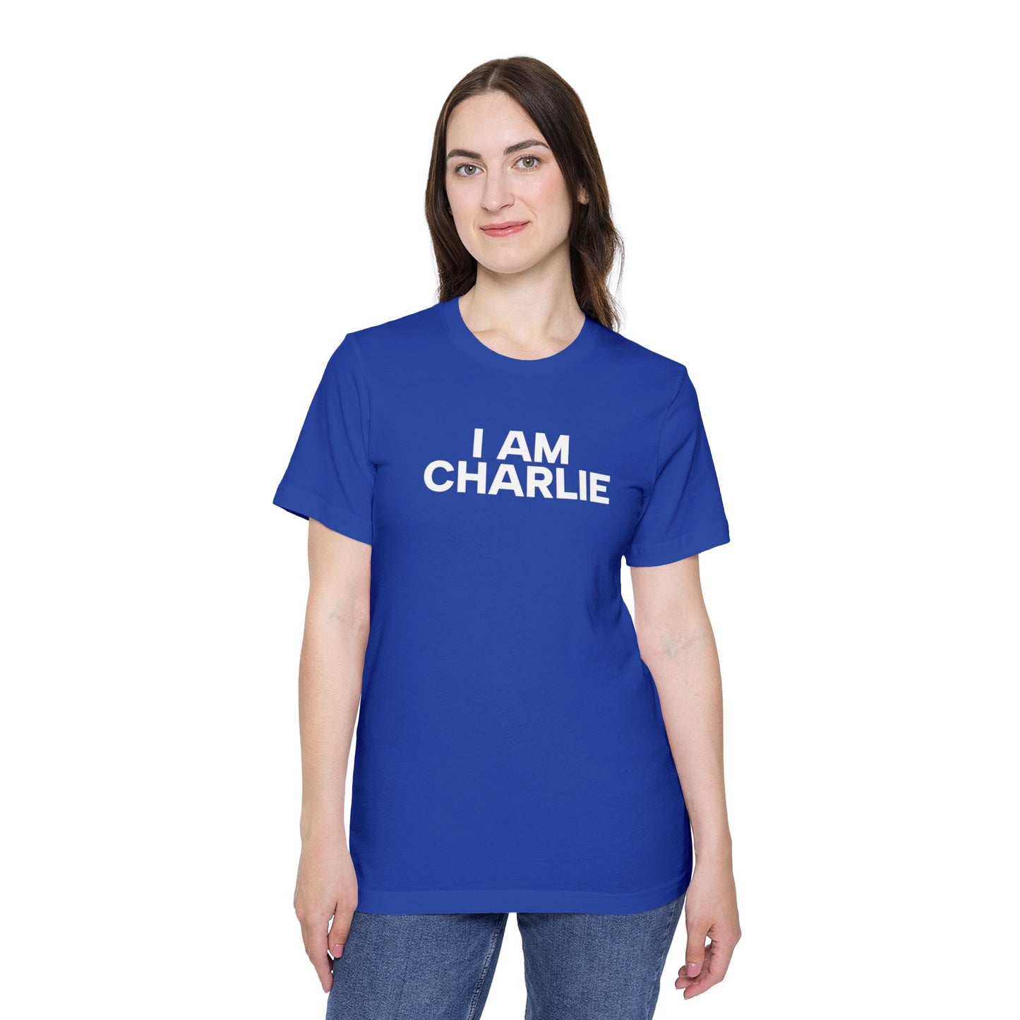 Made In USA I AM CHARLIE White Font Unisex T-Shirt