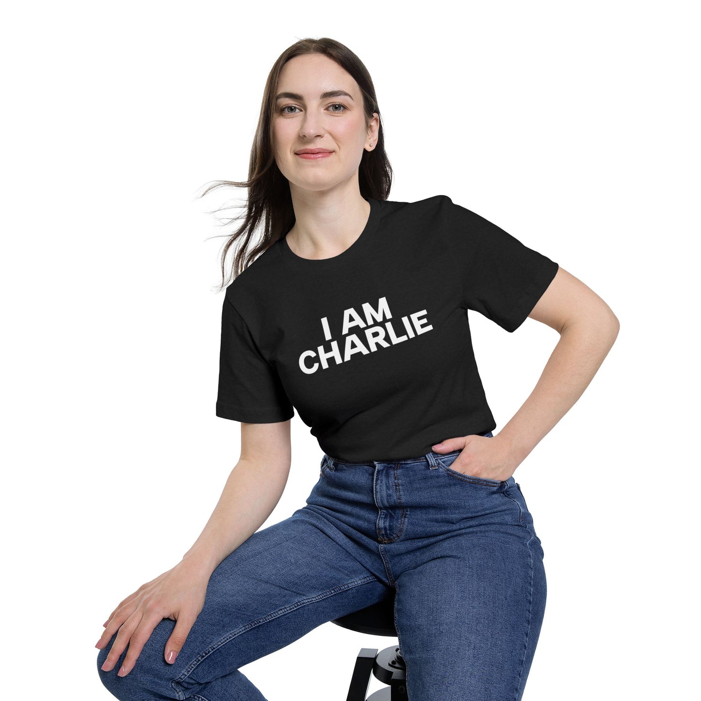 Made In USA I AM CHARLIE White Font Unisex T-Shirt