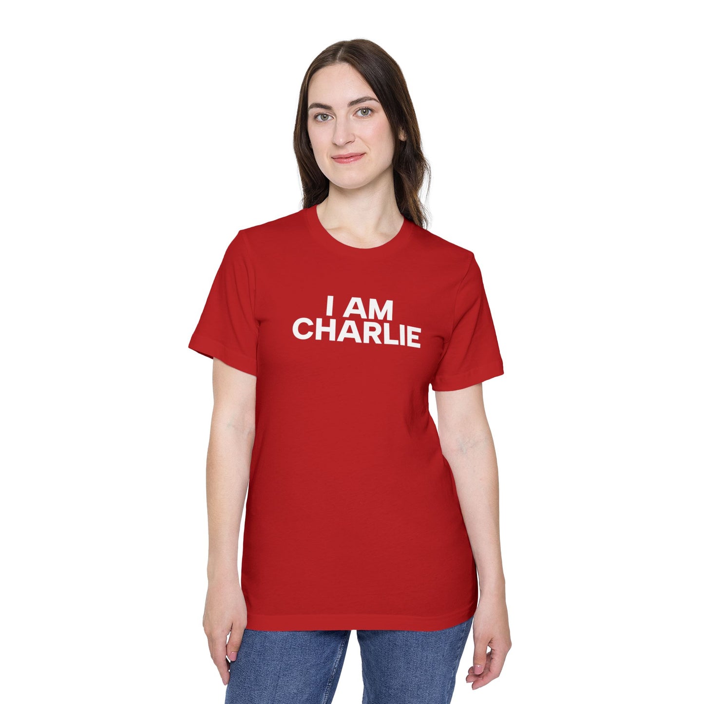 Made In USA I AM CHARLIE White Font Unisex T-Shirt