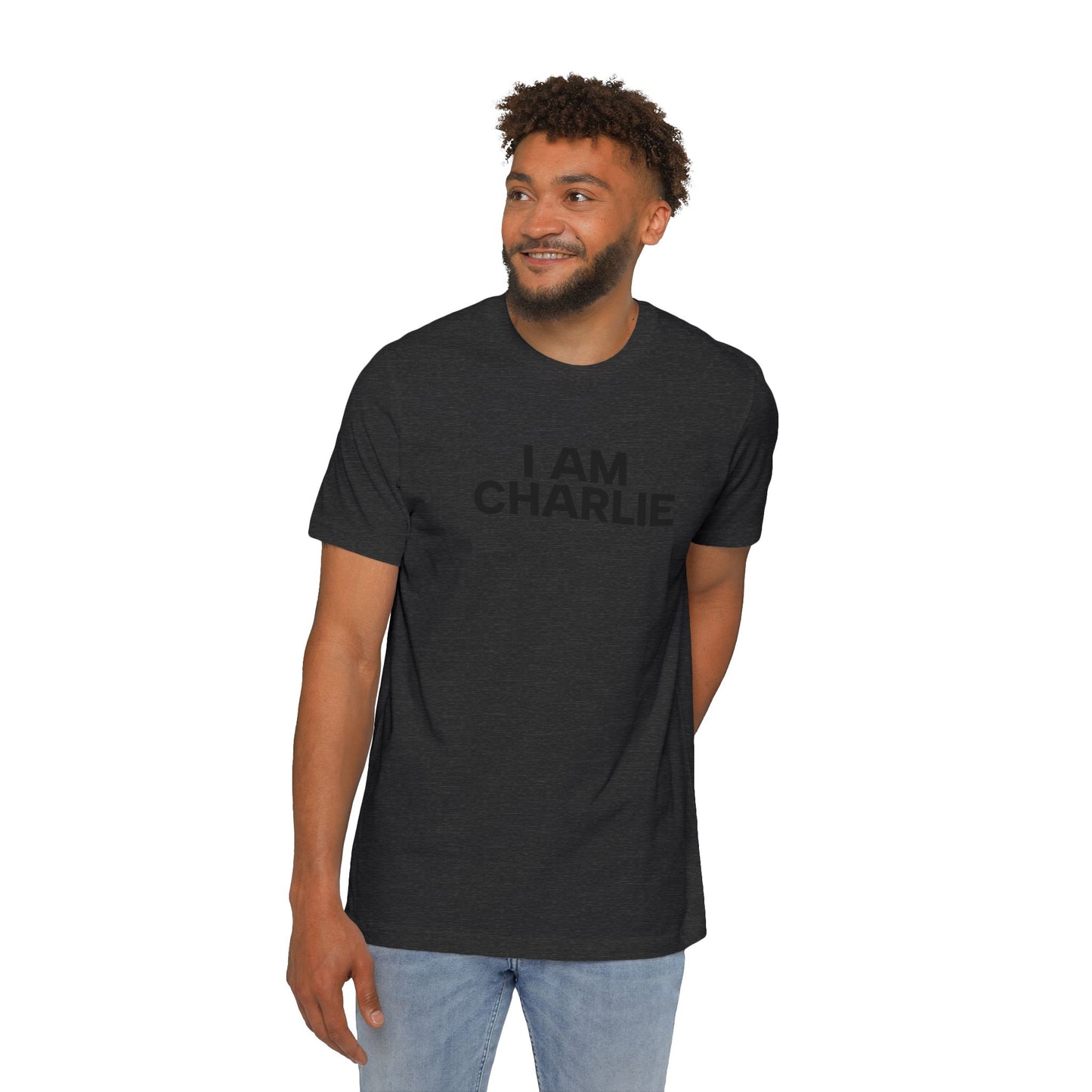 Made In USA I AM CHARLIE Black Font Unisex T-Shirt