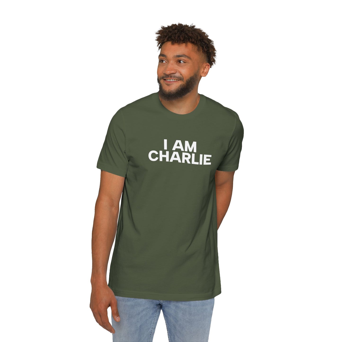 Made In USA I AM CHARLIE White Font Unisex T-Shirt