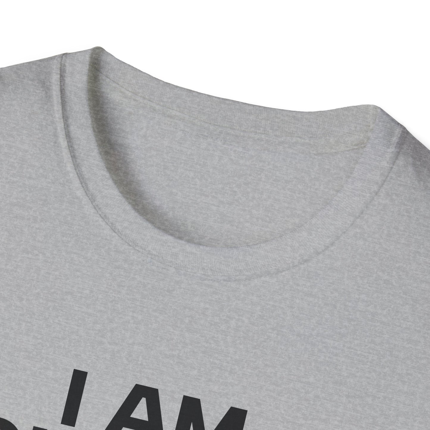 I AM CHARLIE Black Font Unisex Softstyle T-Shirt