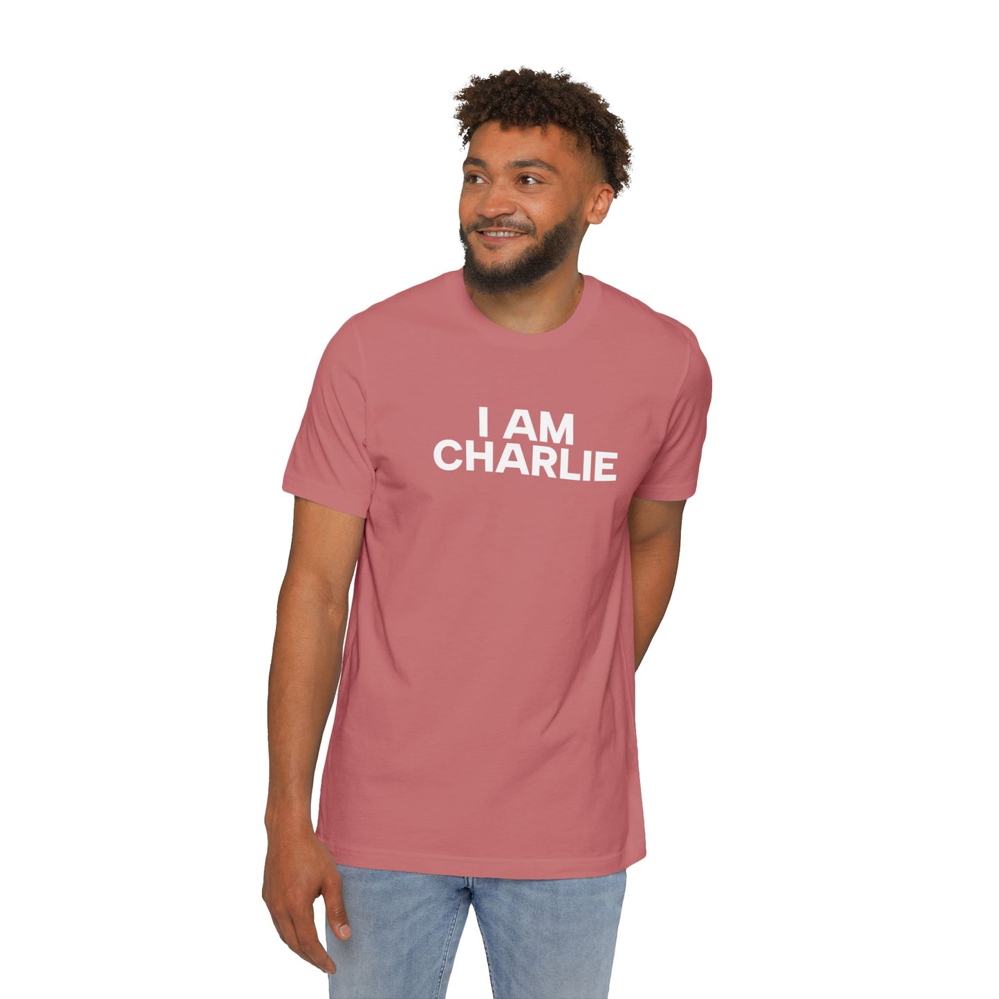 Made In USA I AM CHARLIE White Font Unisex T-Shirt