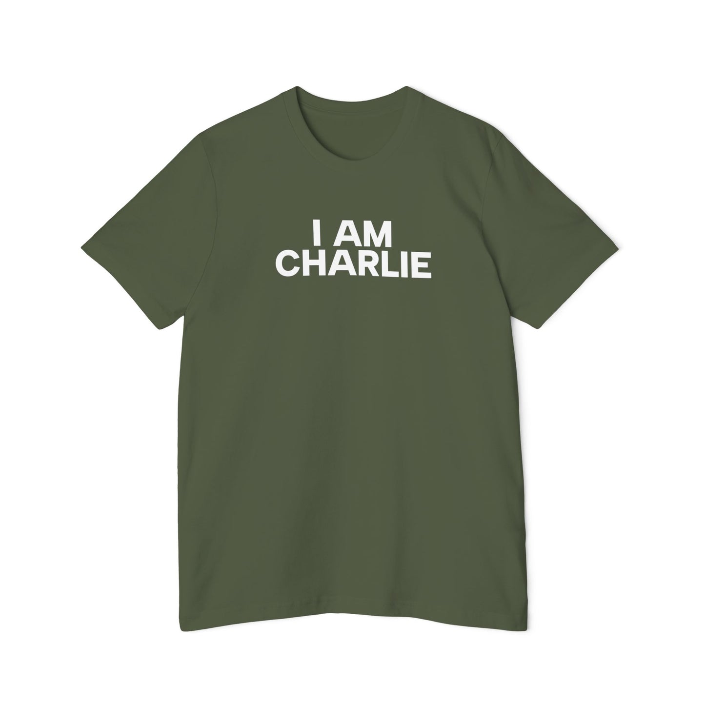 Made In USA I AM CHARLIE White Font Unisex T-Shirt