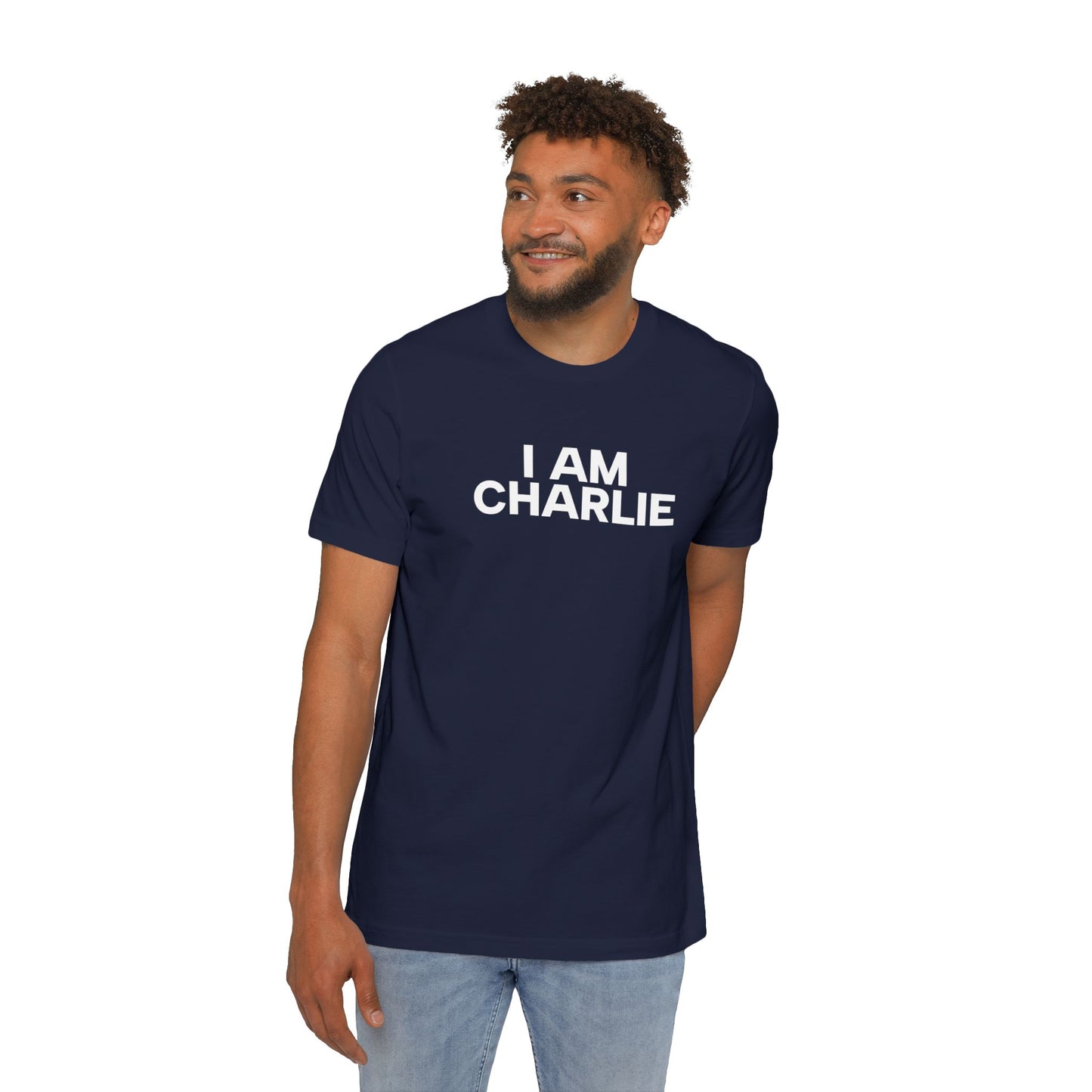 Made In USA I AM CHARLIE White Font Unisex T-Shirt