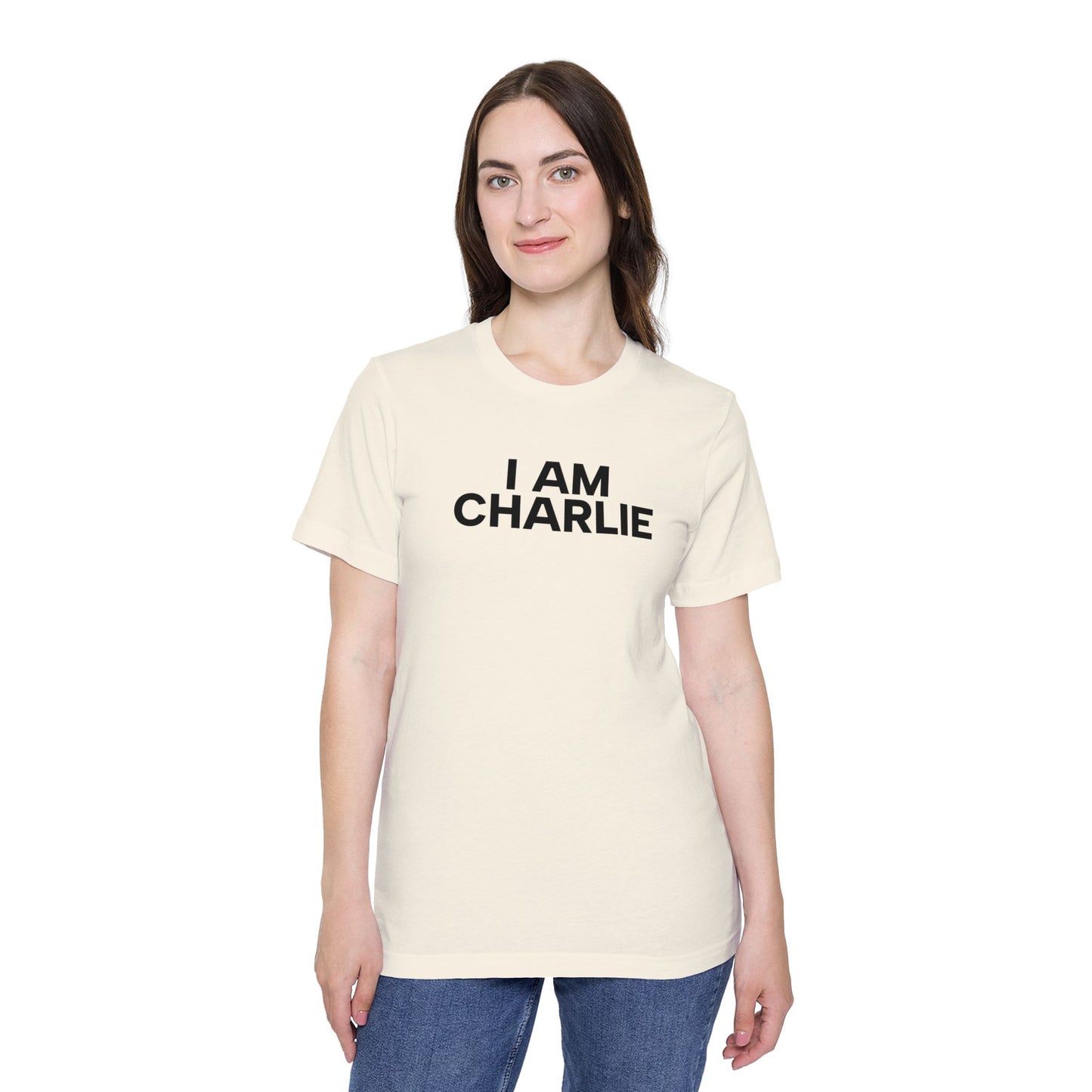 Made In USA I AM CHARLIE Black Font Unisex T-Shirt