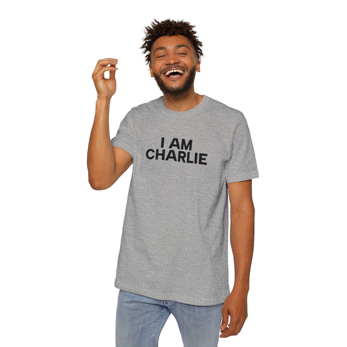 Made In USA I AM CHARLIE Black Font Unisex T-Shirt