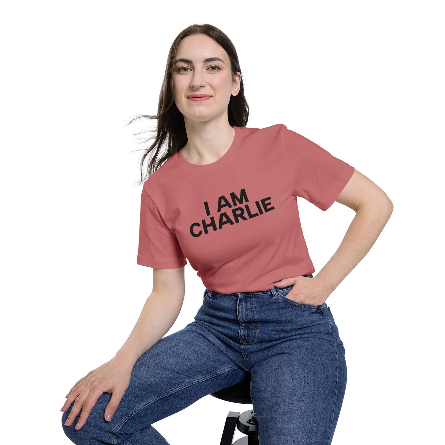 Made In USA I AM CHARLIE Black Font Unisex T-Shirt