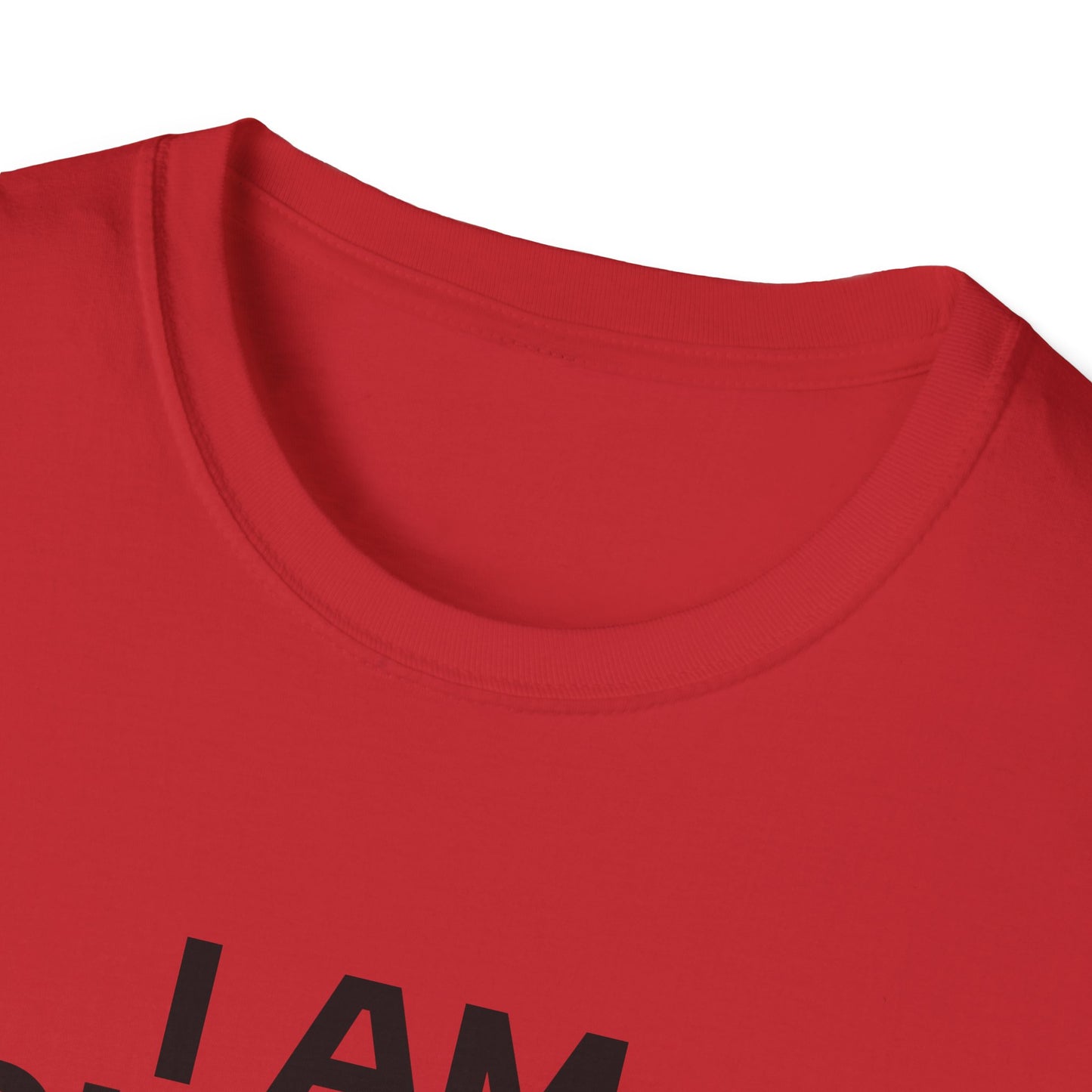 I AM CHARLIE Black Font Unisex Softstyle T-Shirt