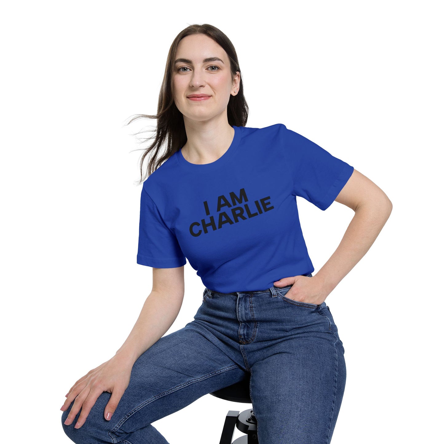 Made In USA I AM CHARLIE Black Font Unisex T-Shirt