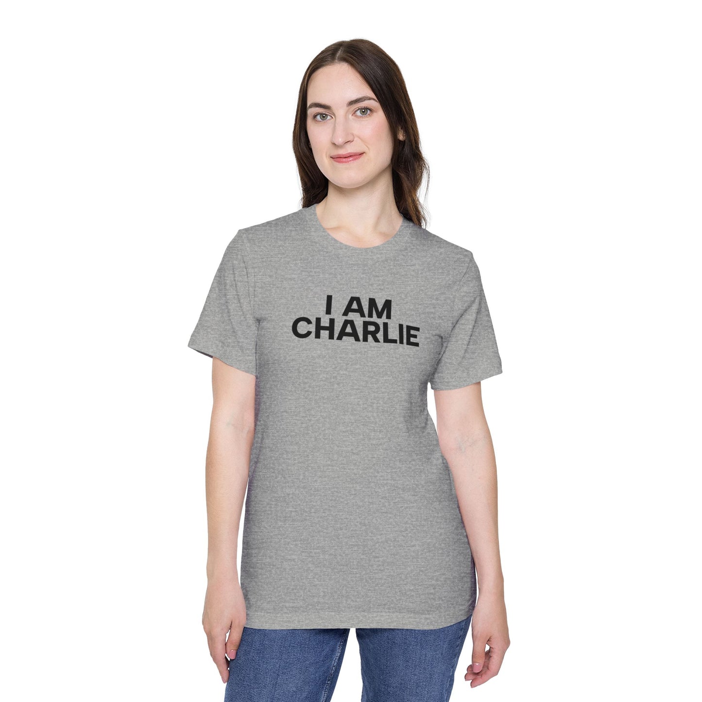 Made In USA I AM CHARLIE Black Font Unisex T-Shirt
