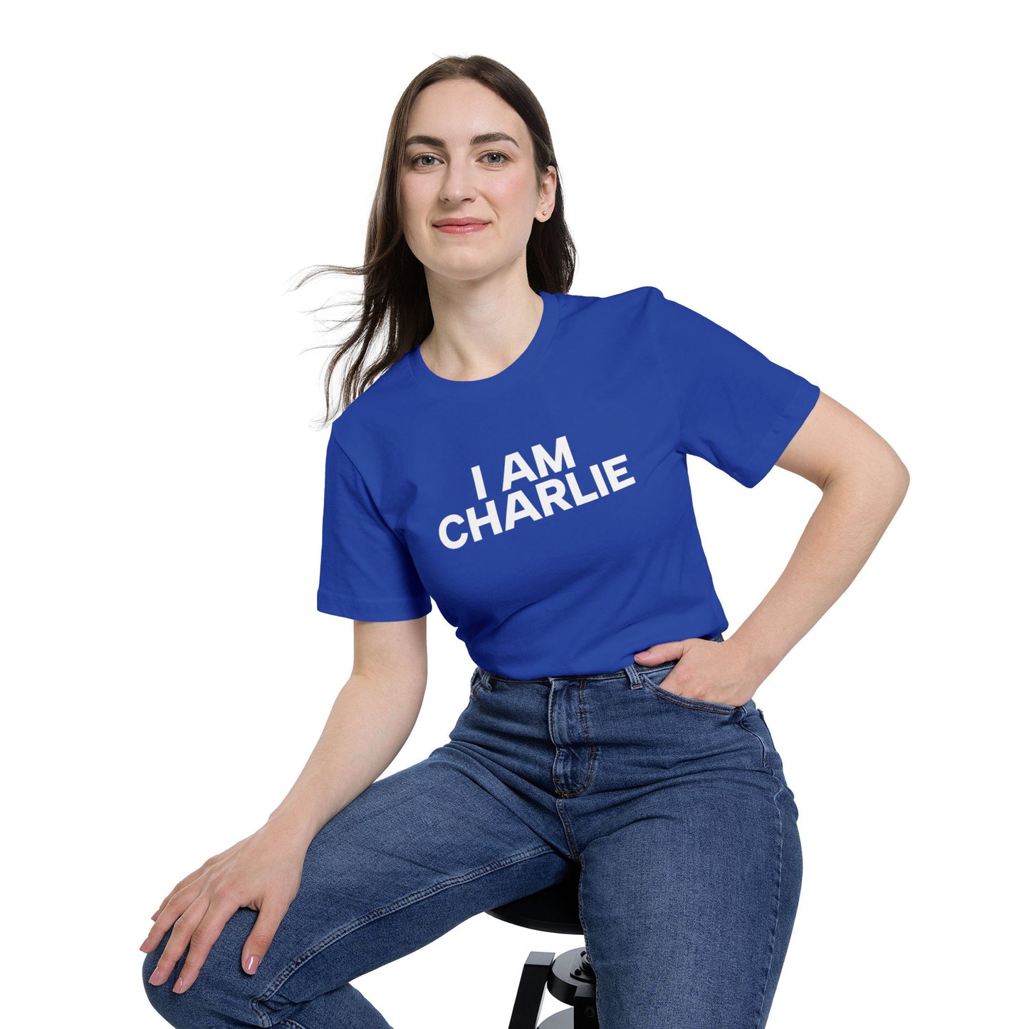 Made In USA I AM CHARLIE White Font Unisex T-Shirt