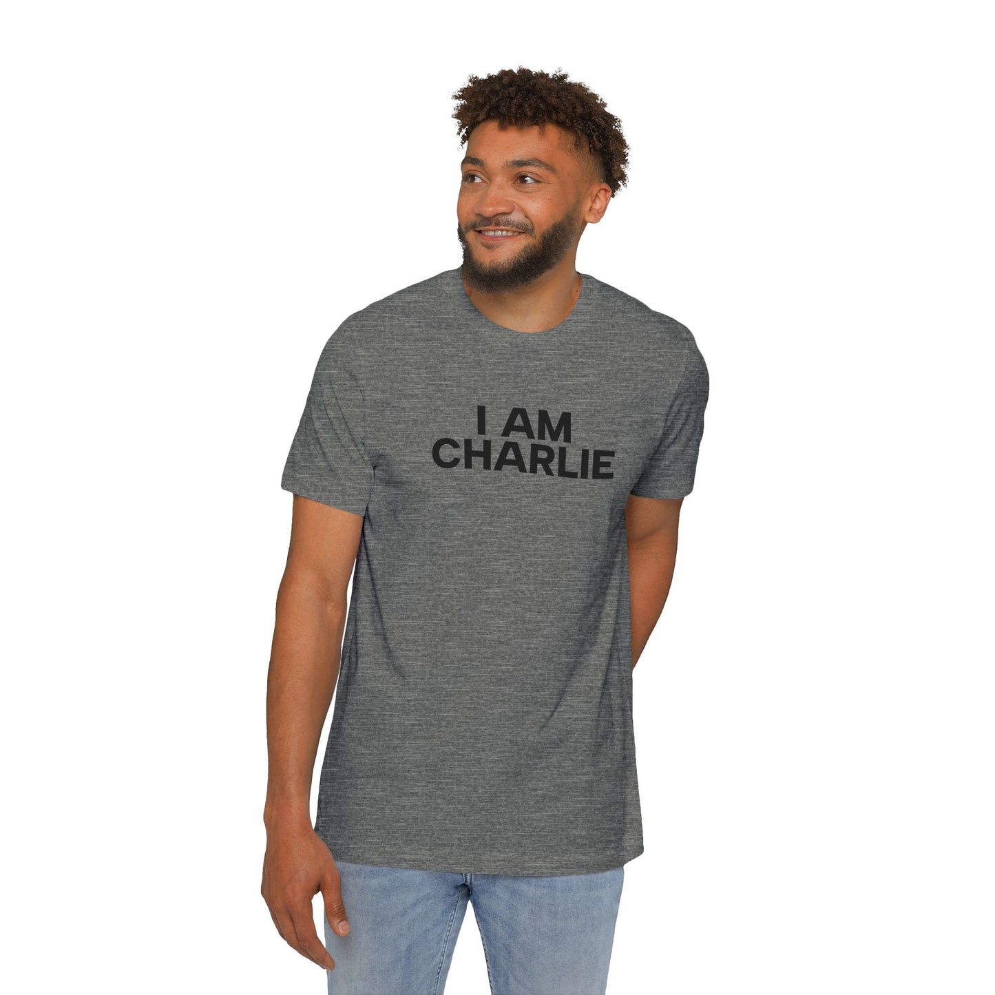 Made In USA I AM CHARLIE Black Font Unisex T-Shirt