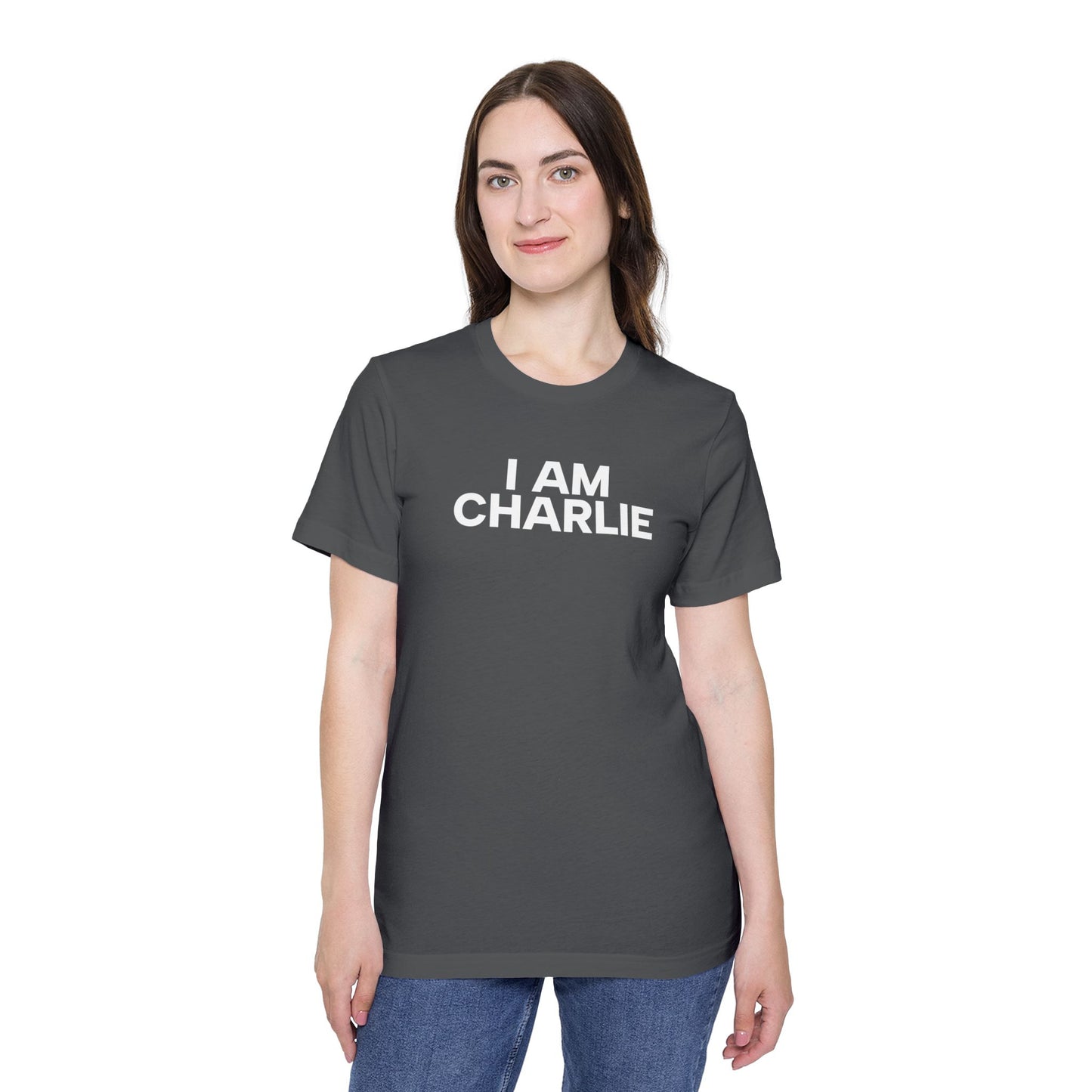 Made In USA I AM CHARLIE White Font Unisex T-Shirt