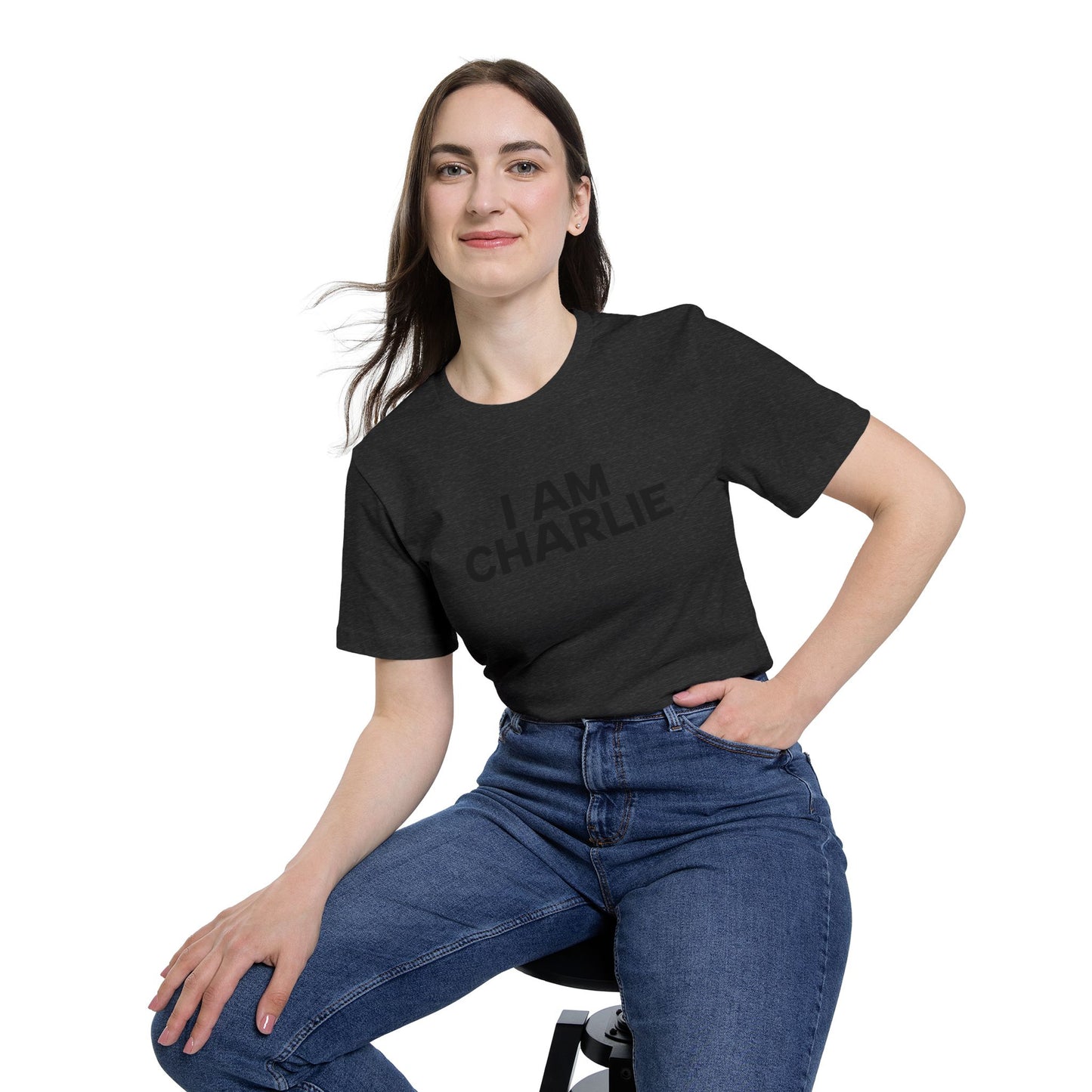 Made In USA I AM CHARLIE Black Font Unisex T-Shirt