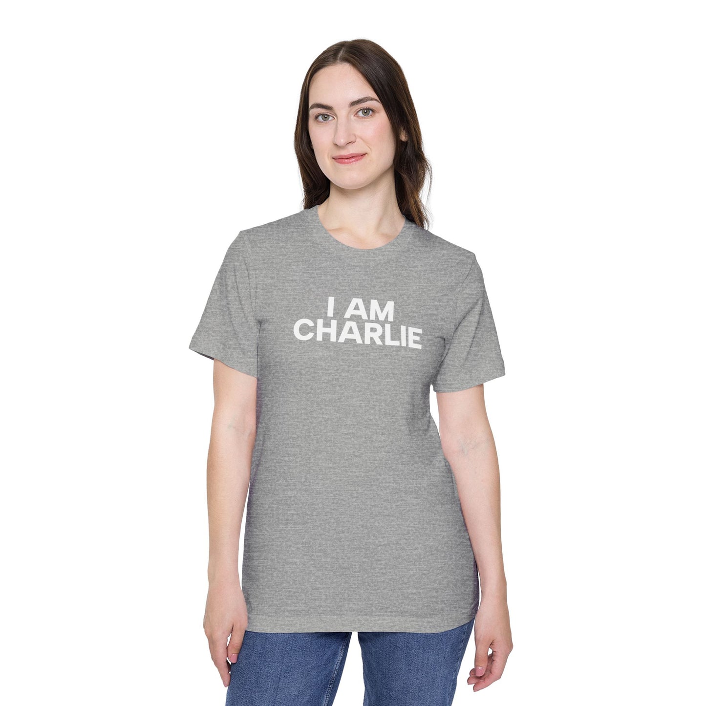 Made In USA I AM CHARLIE White Font Unisex T-Shirt