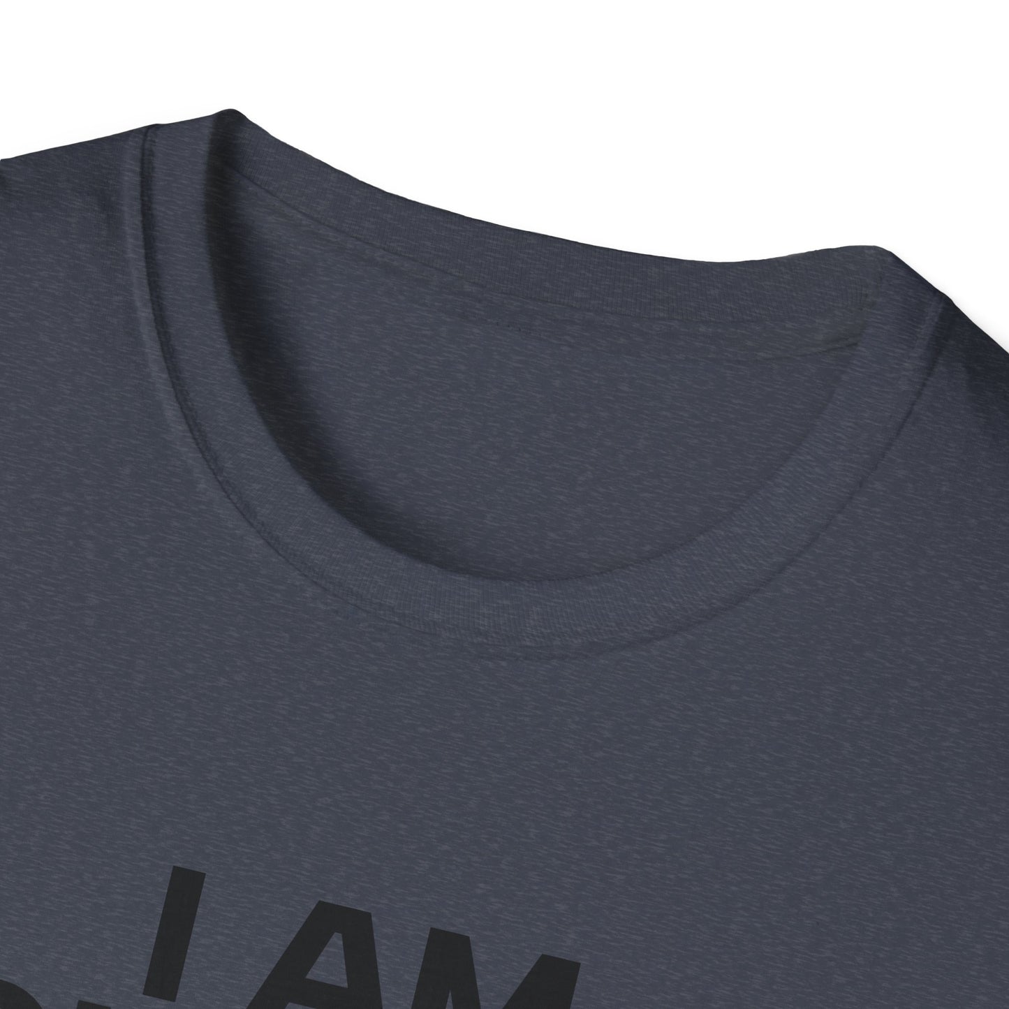 I AM CHARLIE Black Font Unisex Softstyle T-Shirt
