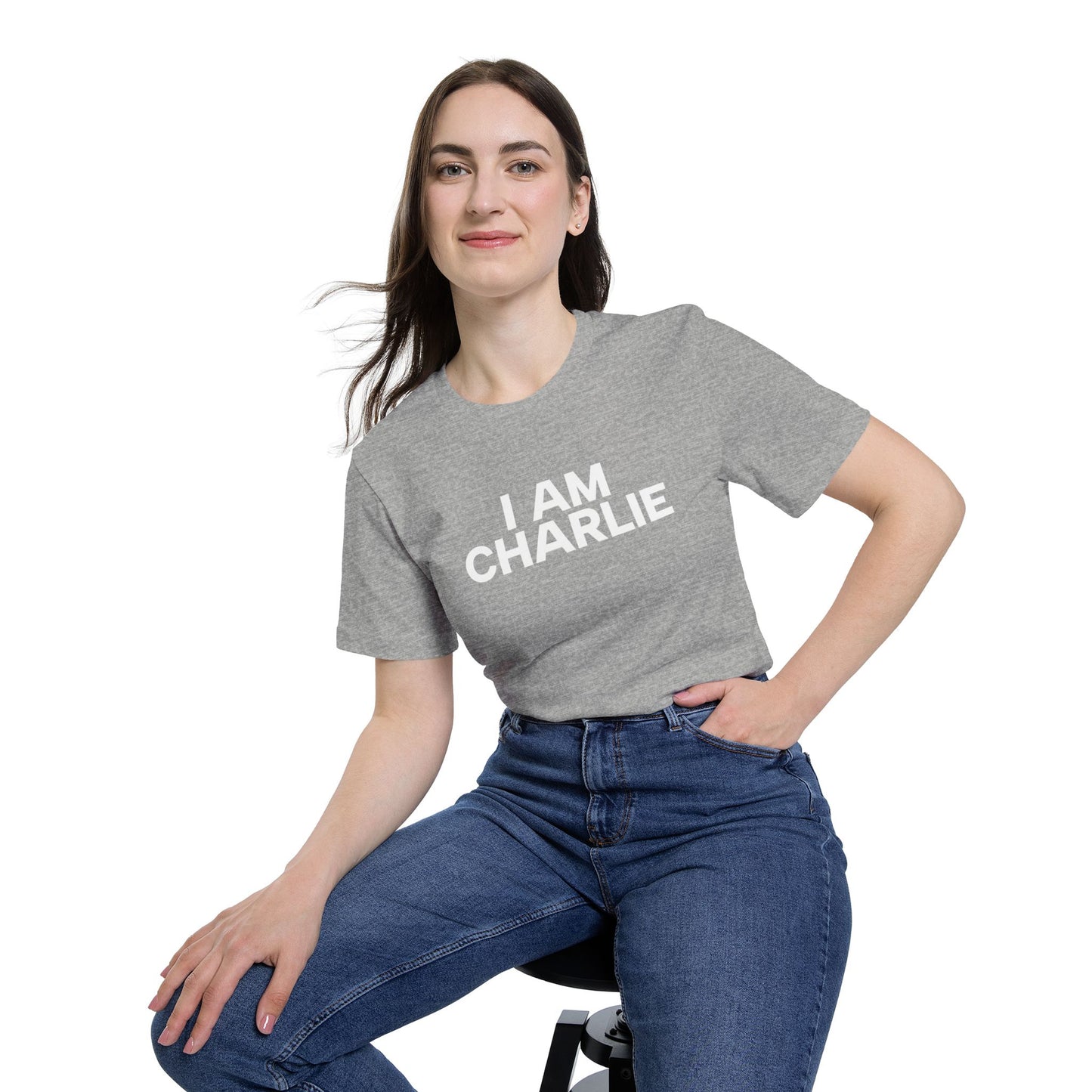Made In USA I AM CHARLIE White Font Unisex T-Shirt