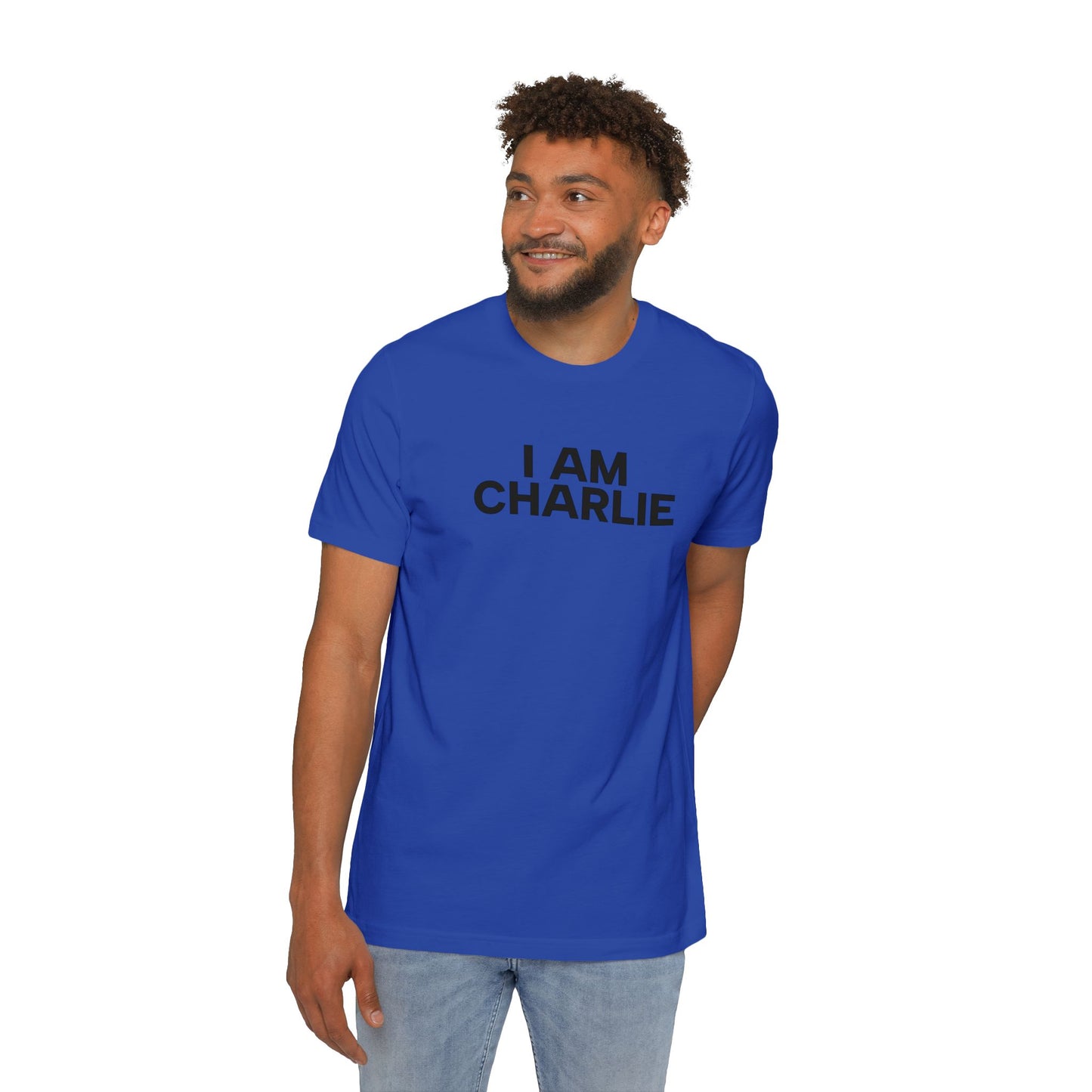 Made In USA I AM CHARLIE Black Font Unisex T-Shirt