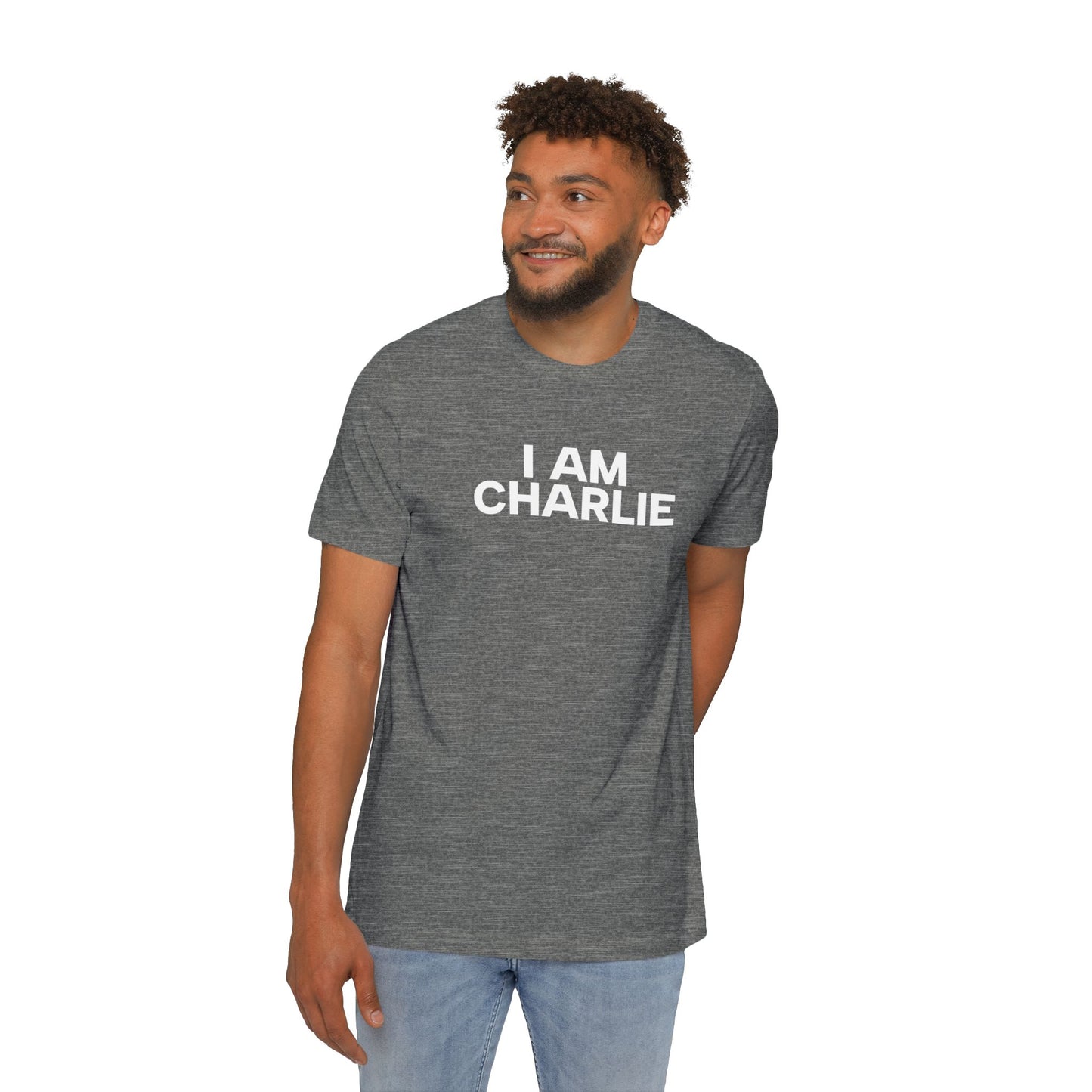 Made In USA I AM CHARLIE White Font Unisex T-Shirt