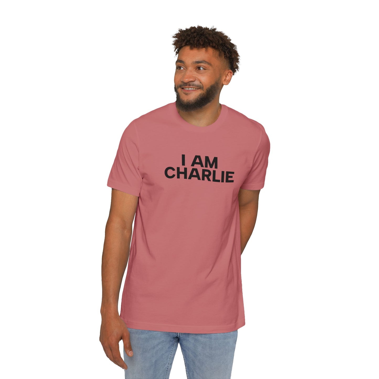 Made In USA I AM CHARLIE Black Font Unisex T-Shirt