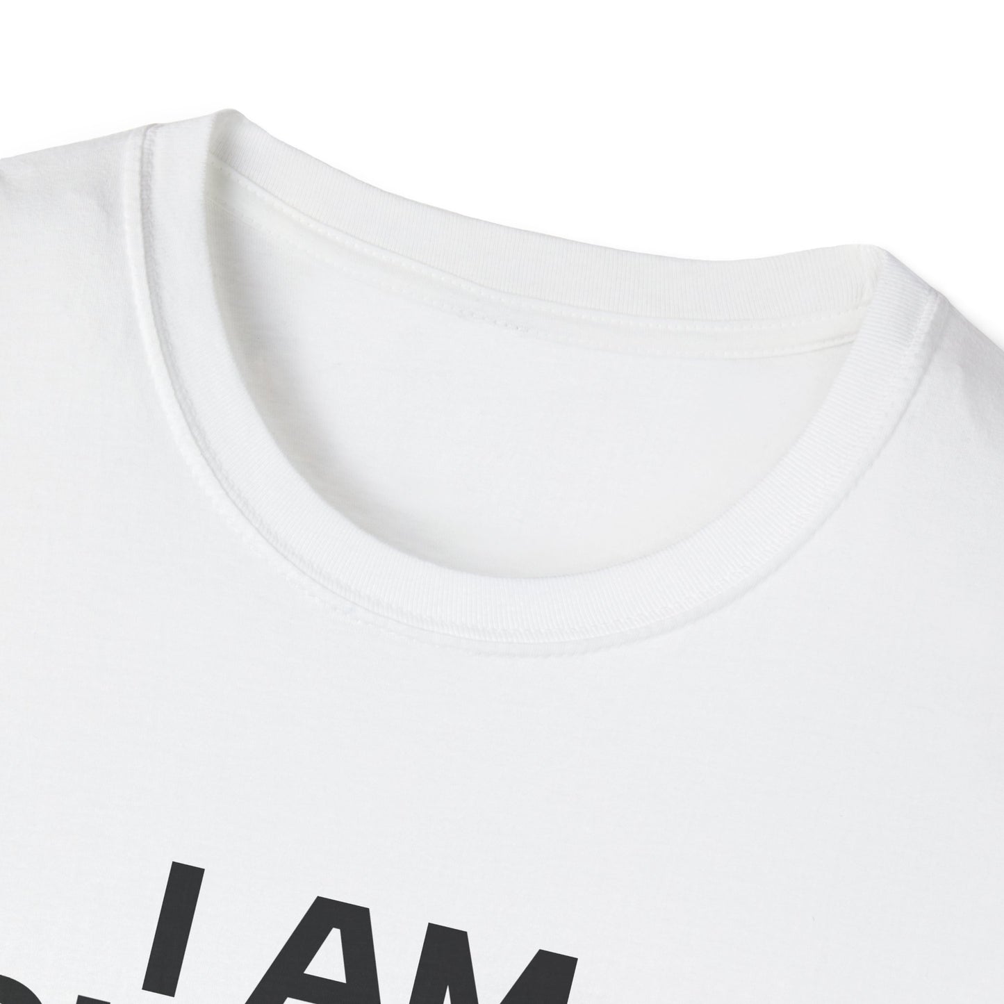 I AM CHARLIE Black Font Unisex Softstyle T-Shirt