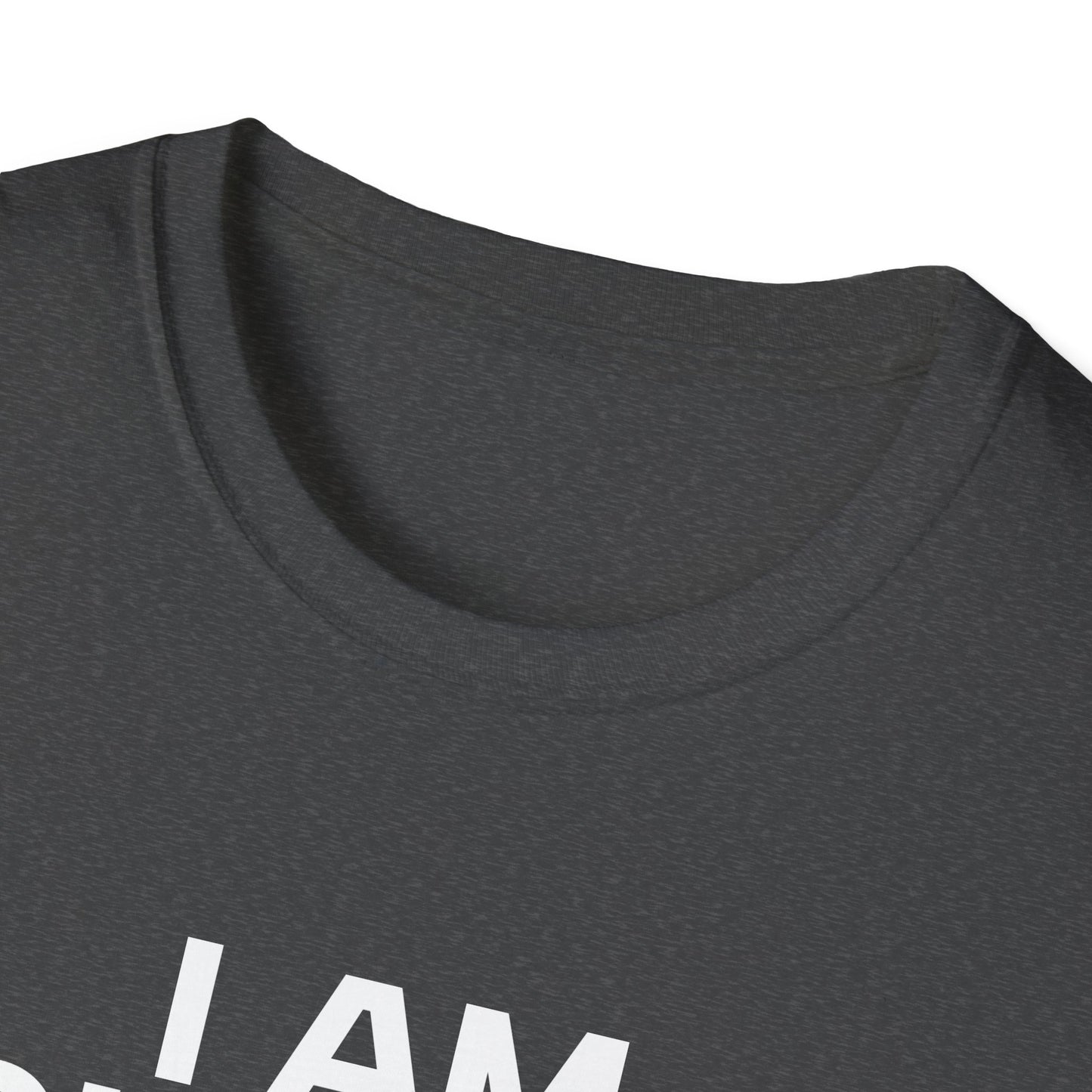 I AM CHARLIE White Font Unisex Softstyle T-Shirt