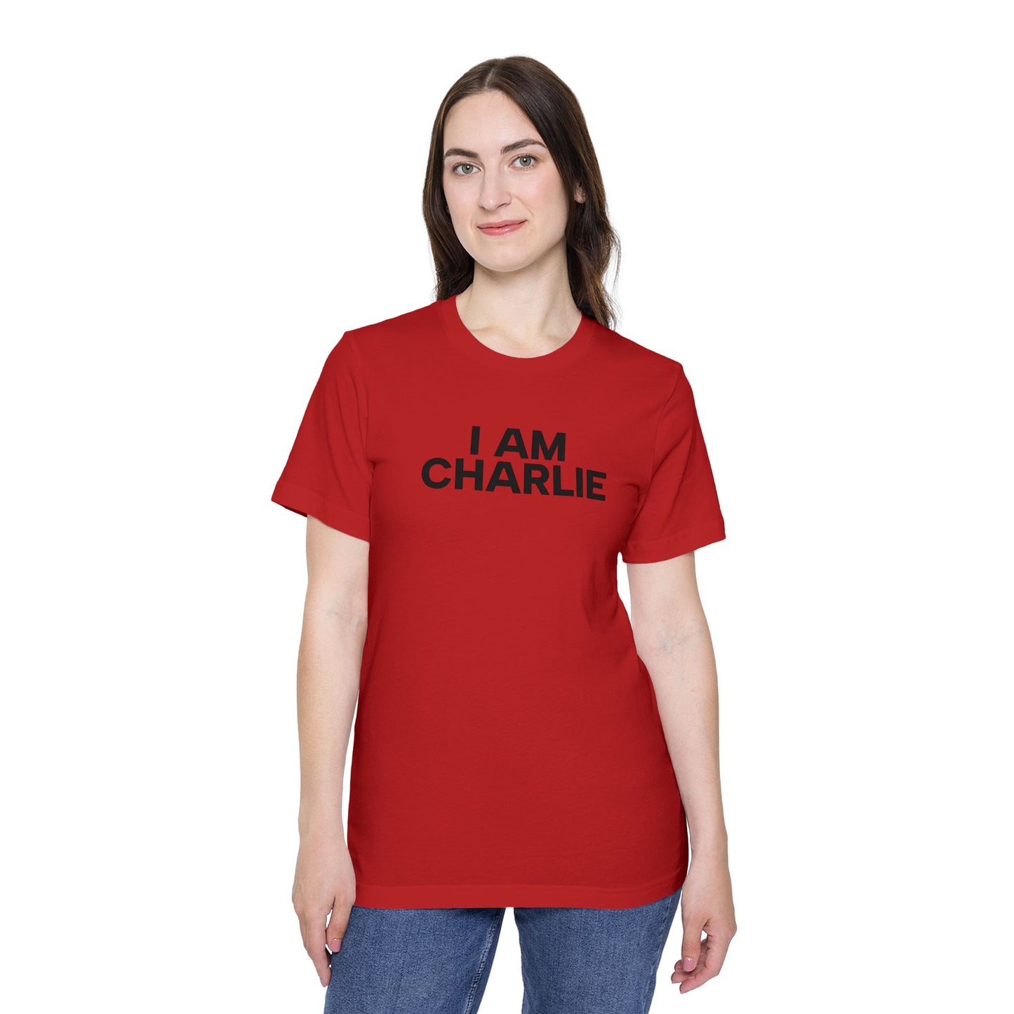 Made In USA I AM CHARLIE Black Font Unisex T-Shirt