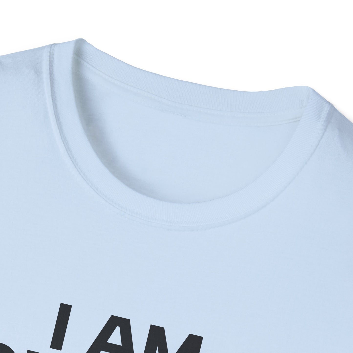 I AM CHARLIE Black Font Unisex Softstyle T-Shirt