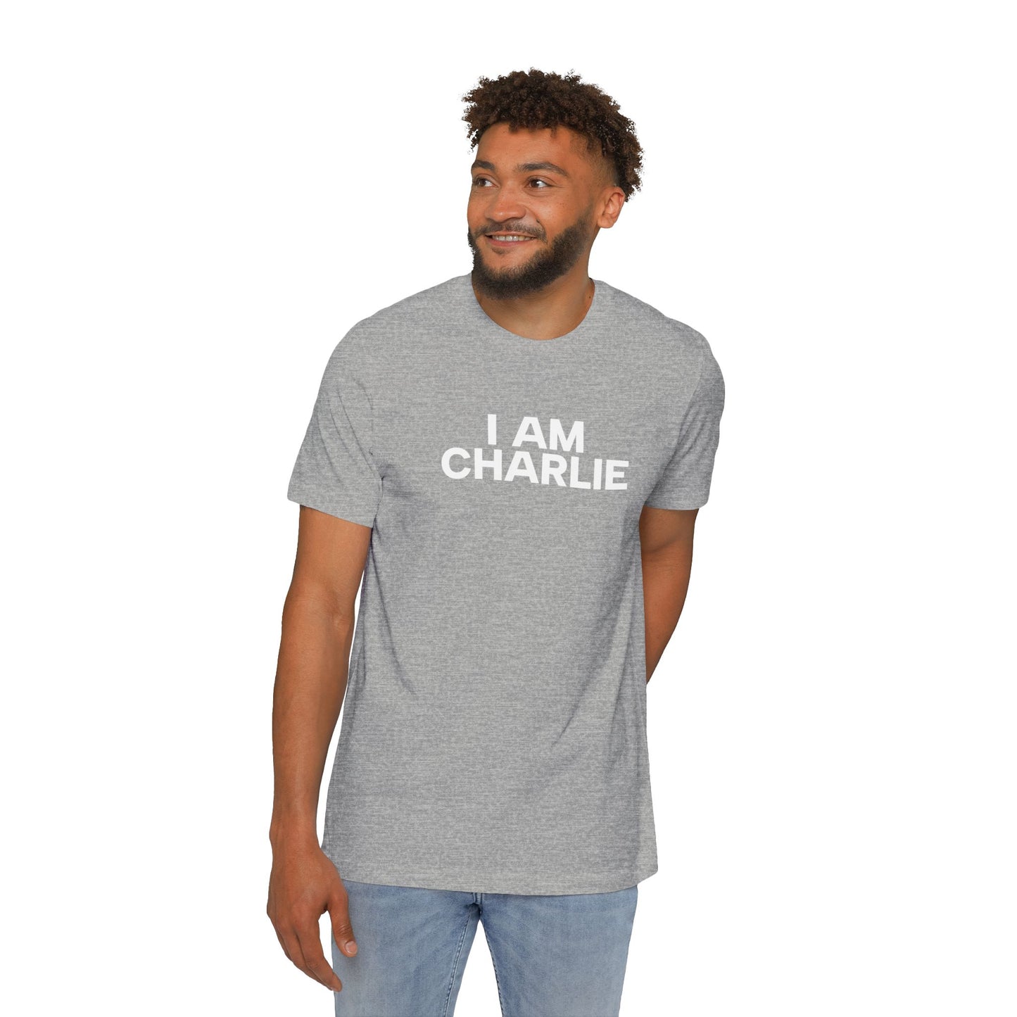 Made In USA I AM CHARLIE White Font Unisex T-Shirt