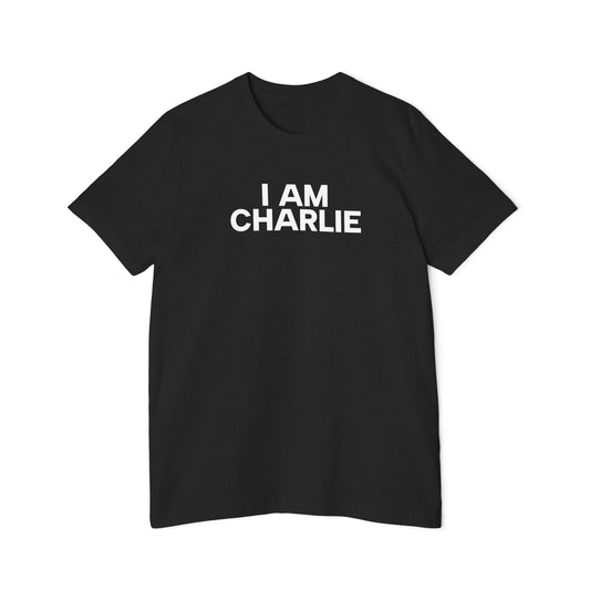 Made In USA I AM CHARLIE White Font Unisex T-Shirt